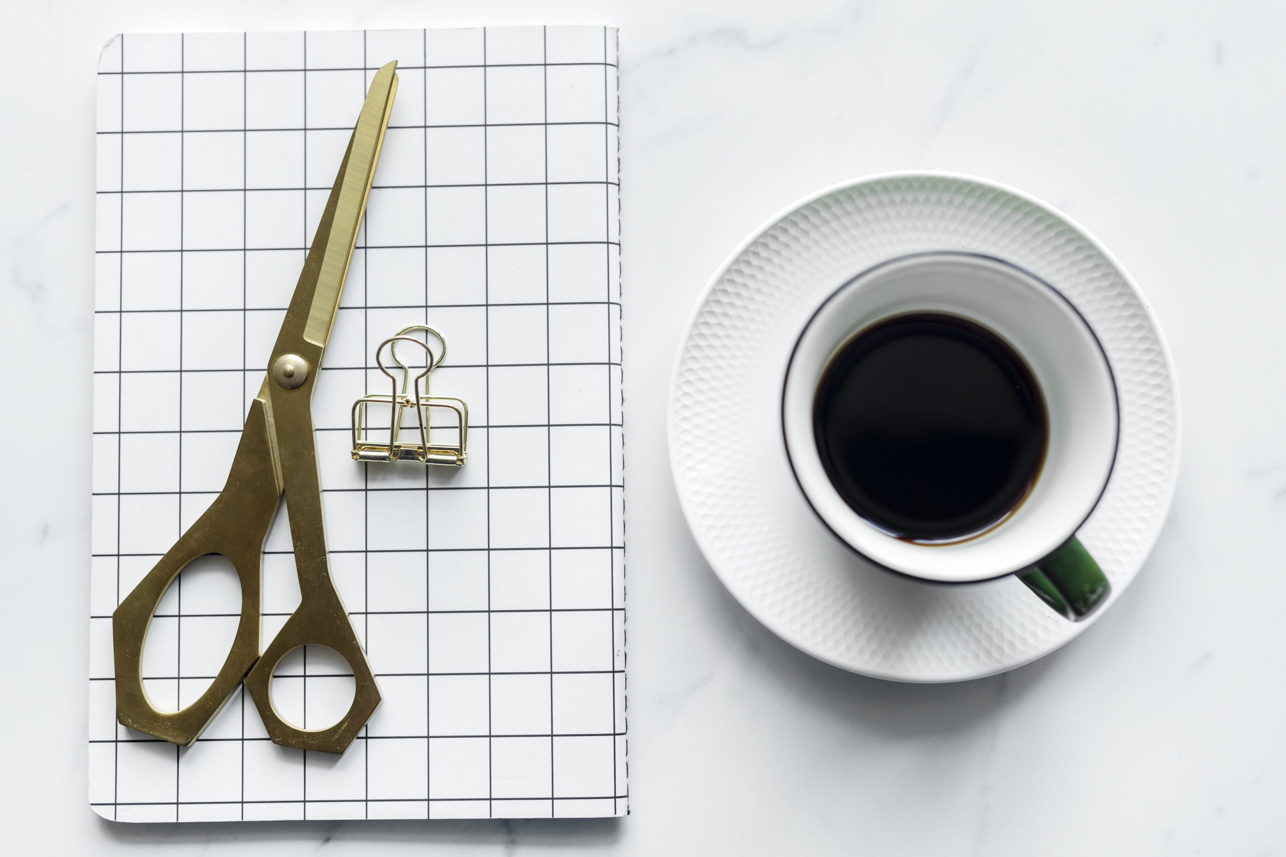 colored, scissors, studio shot, background, filled, workspace, equipment, flat lay, close-up, beside, directly above, editorial, notepad, feminine, 1080P, HD Wallpaper