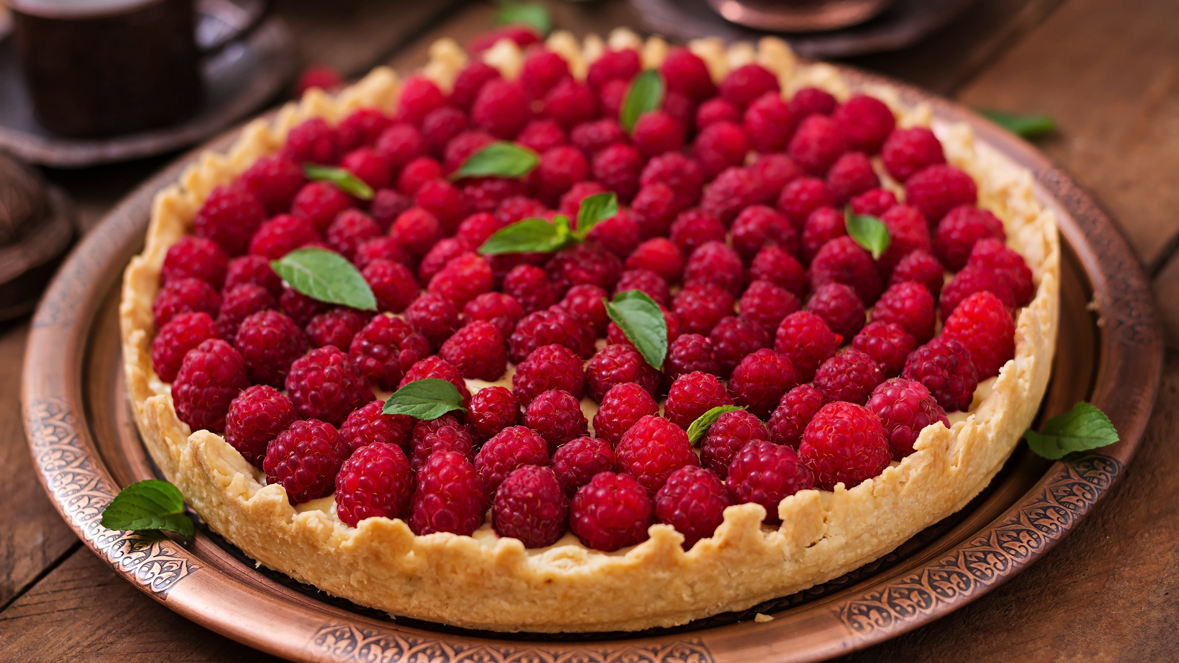 no people, sweet food, baked pastry item, tart - dessert, baked goods, strawberry, raspberry pie, dessert, indulgence, fruit, temptation, tart, food and drink, HD Wallpaper
