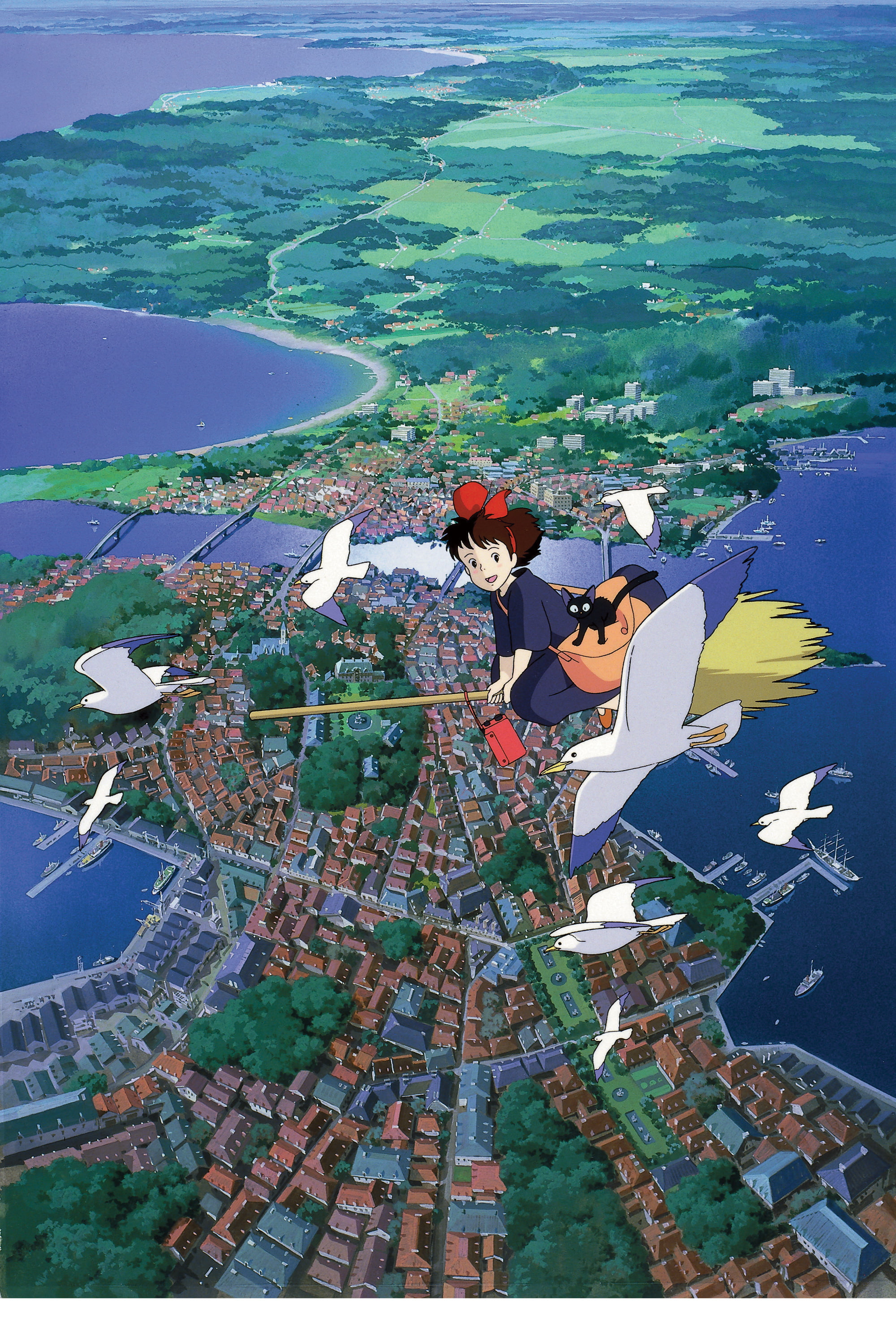 kikiaeus, delivery, 2K, studio, ghibli, service, Phone HD Wallpaper
