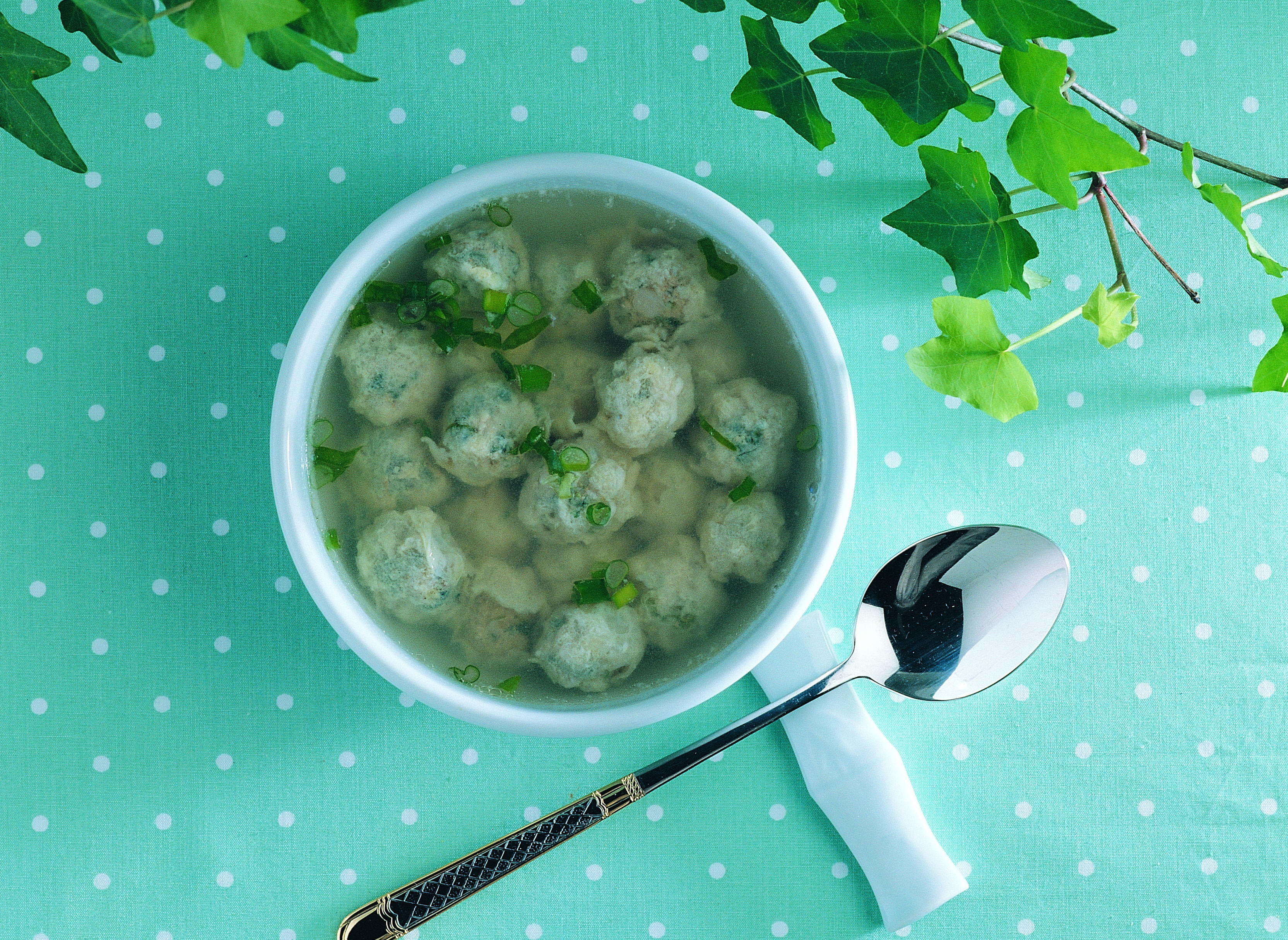 silver, vegetable soup, healthy eating, eating utensil, bowl, ready-to-eat, no people, spoon, freshness, indoors, leaves, greens, food and drink, leaf, HD Wallpaper