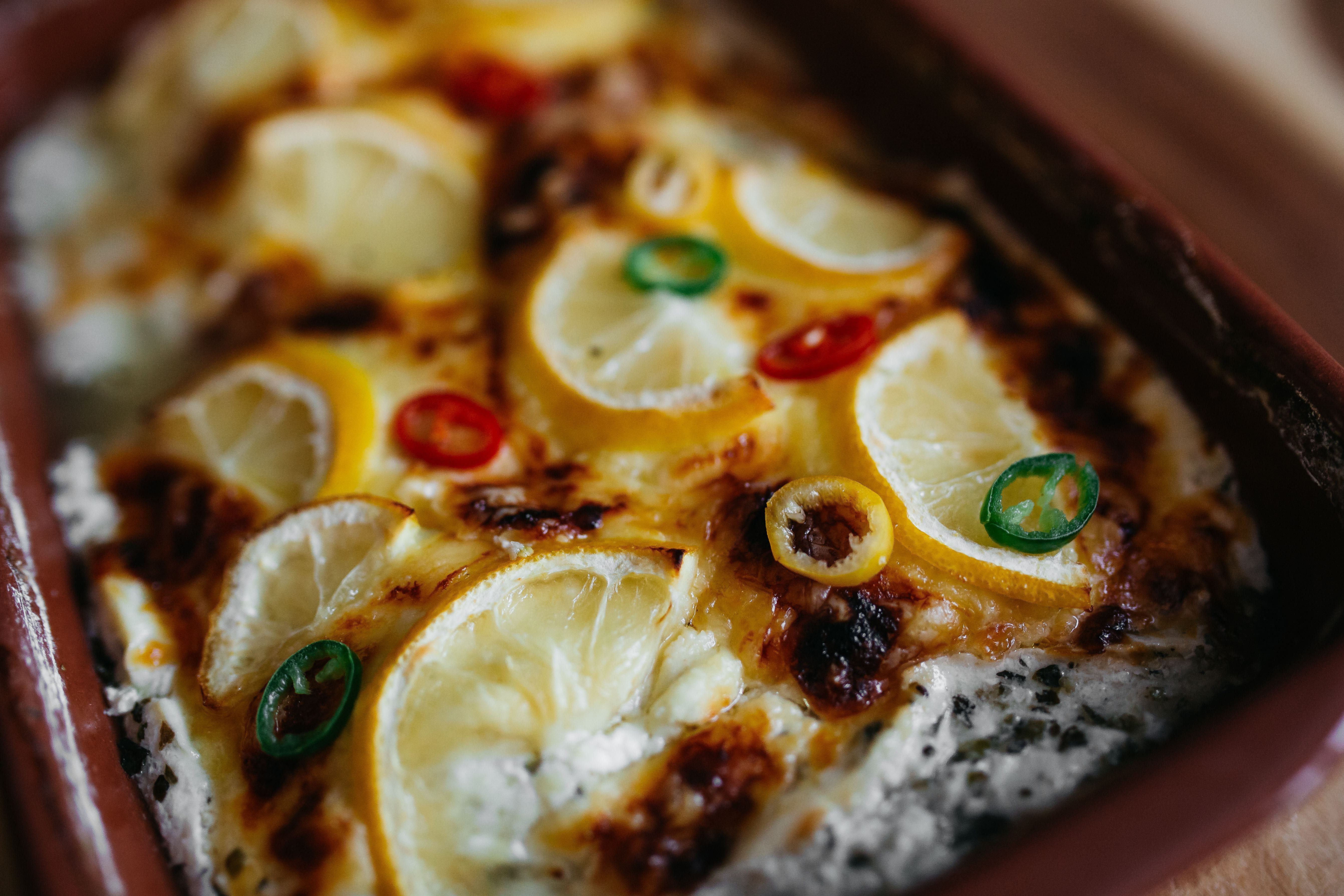 meal, herbs, no People, dairy product, Fish, herb, indulgence, food, ready-To-Eat, cheese, color Image, snack, casserole, slice, fruit, dinner, 5K, freshness, HD Wallpaper