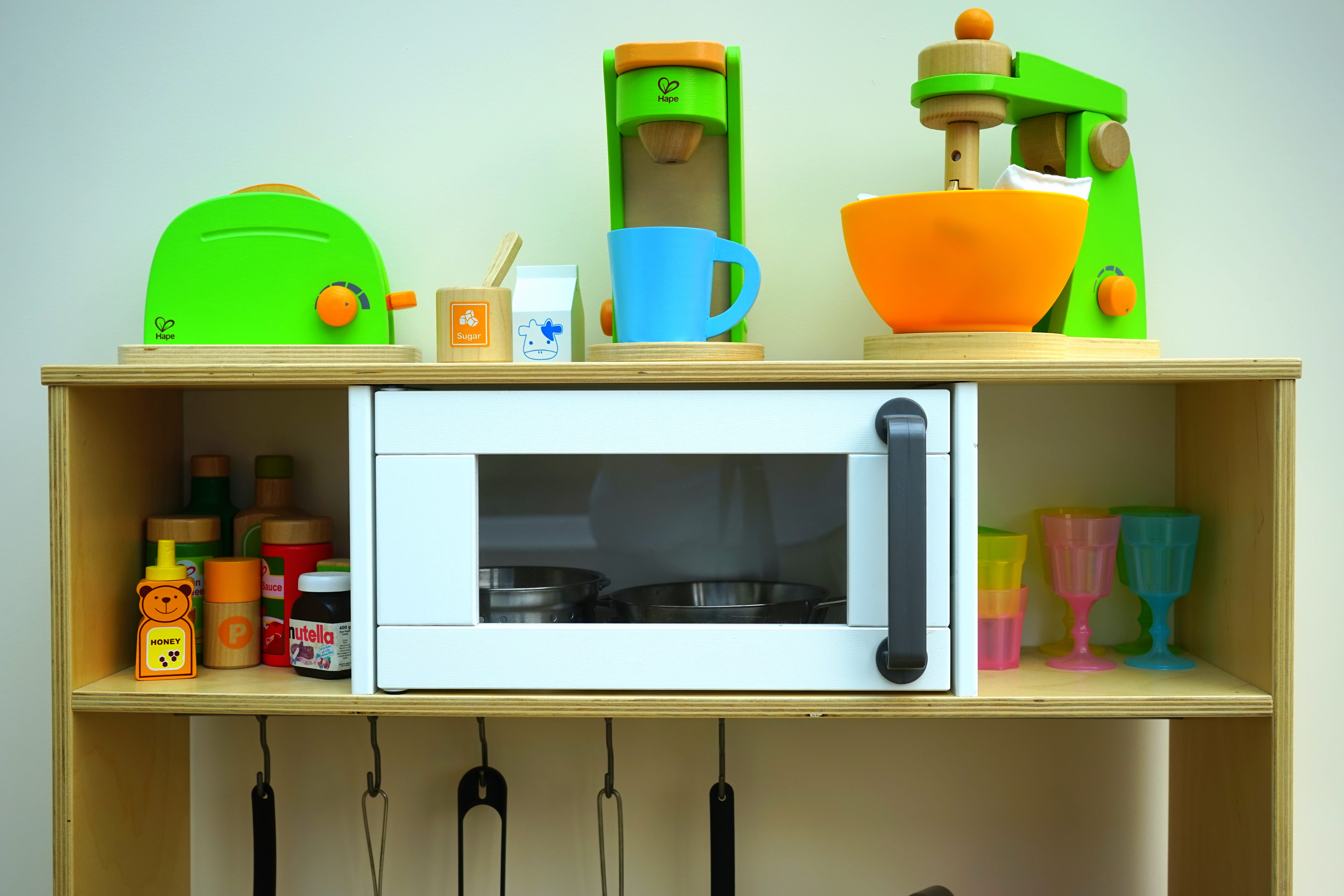 domestic room, domestic life, no people, 5K, cabinet, wooden, brown, household equipment, container, indoors, food and drink, crockery, kitchenware, toy, HD Wallpaper