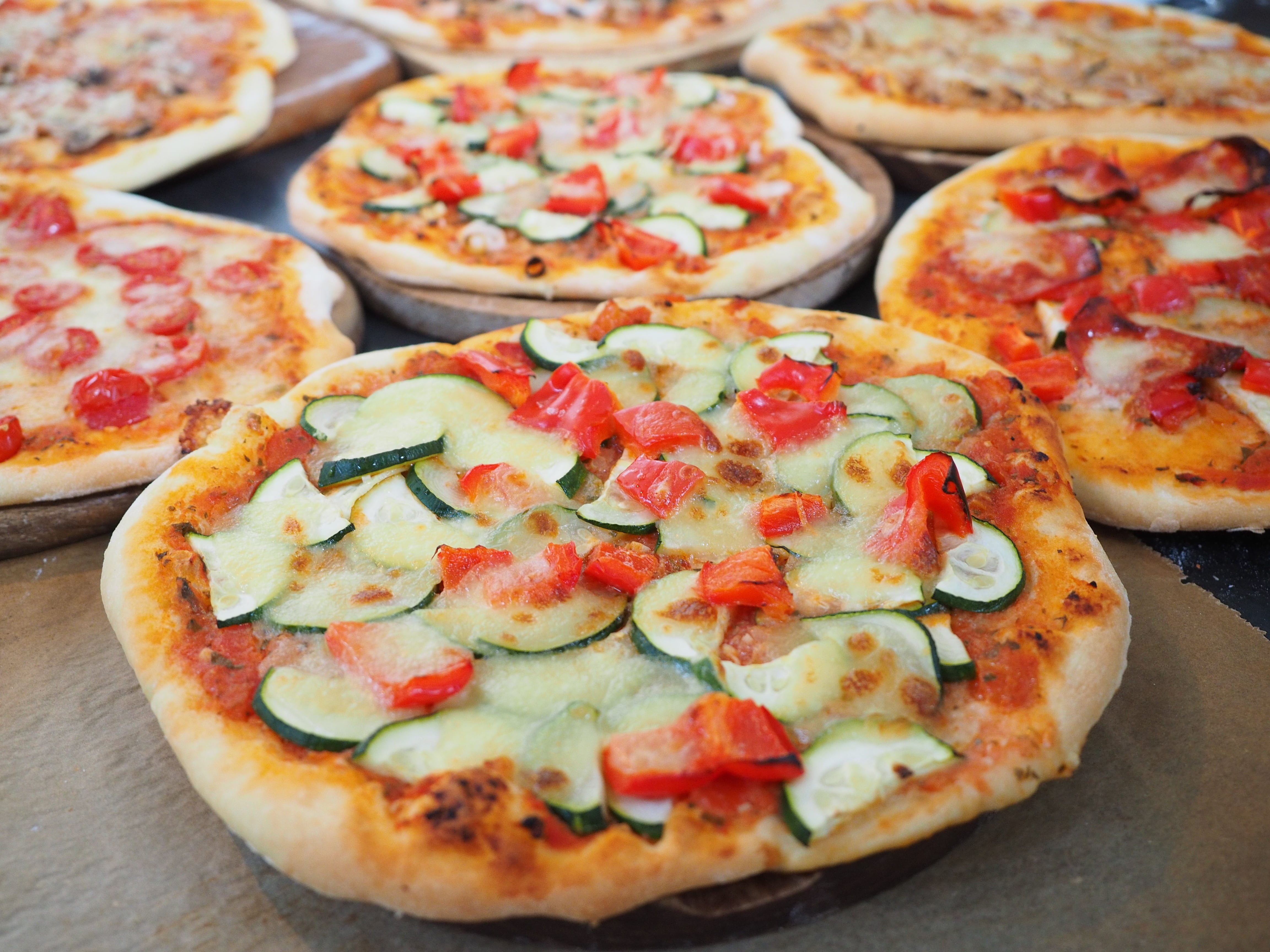 close-up, eat, brown, table, pepperoni, preparation, boards, vegetable, indoors, baked, pepperoni pizza, bake, unhealthy eating, still life, food and drink, HD Wallpaper
