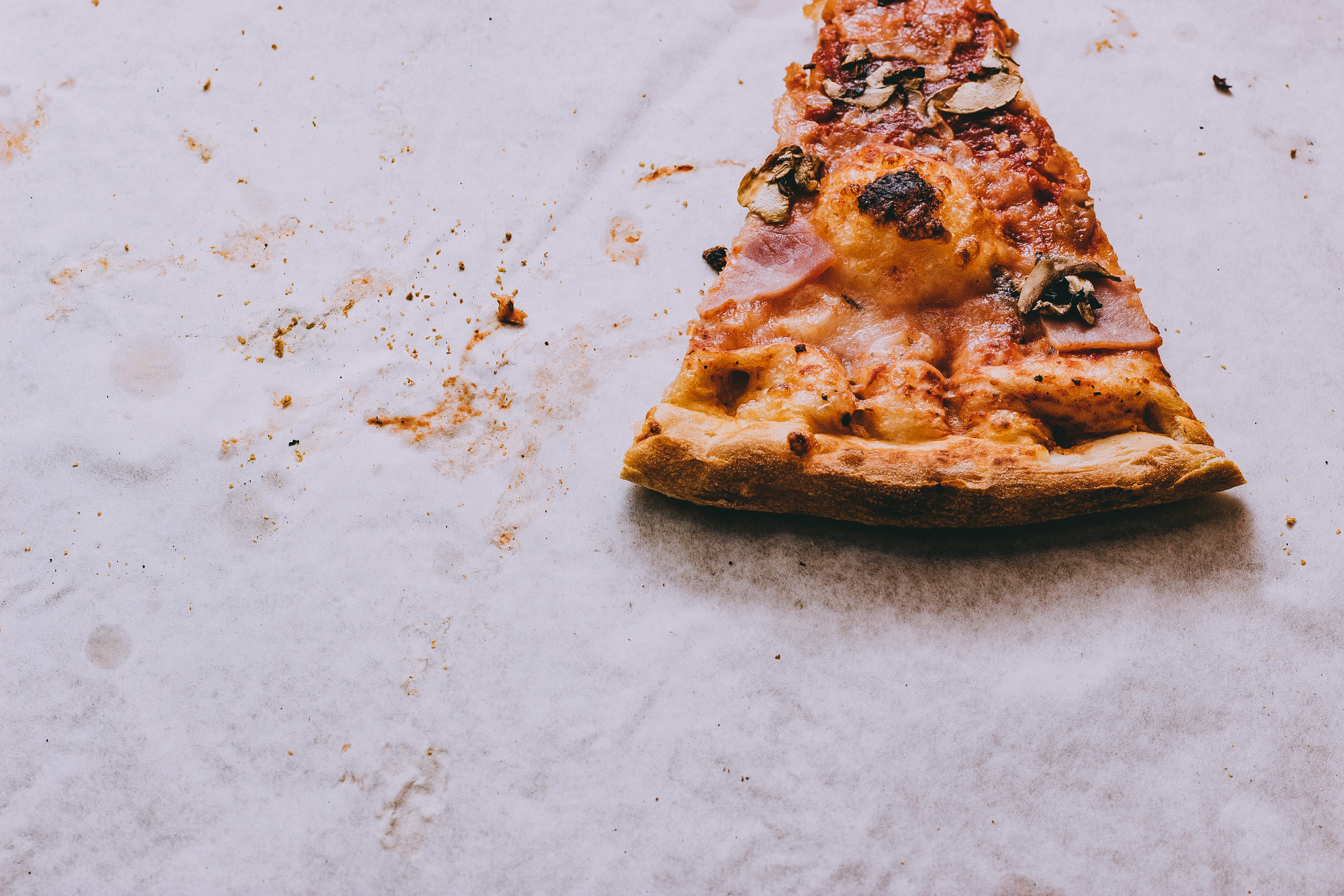 ready-to-eat, temptation, pizza, surface, indoors, meal, italian food, gourmet, ham, serving size, gray, indulgence, piece, toppings, 4K, snack, raisin, HD Wallpaper