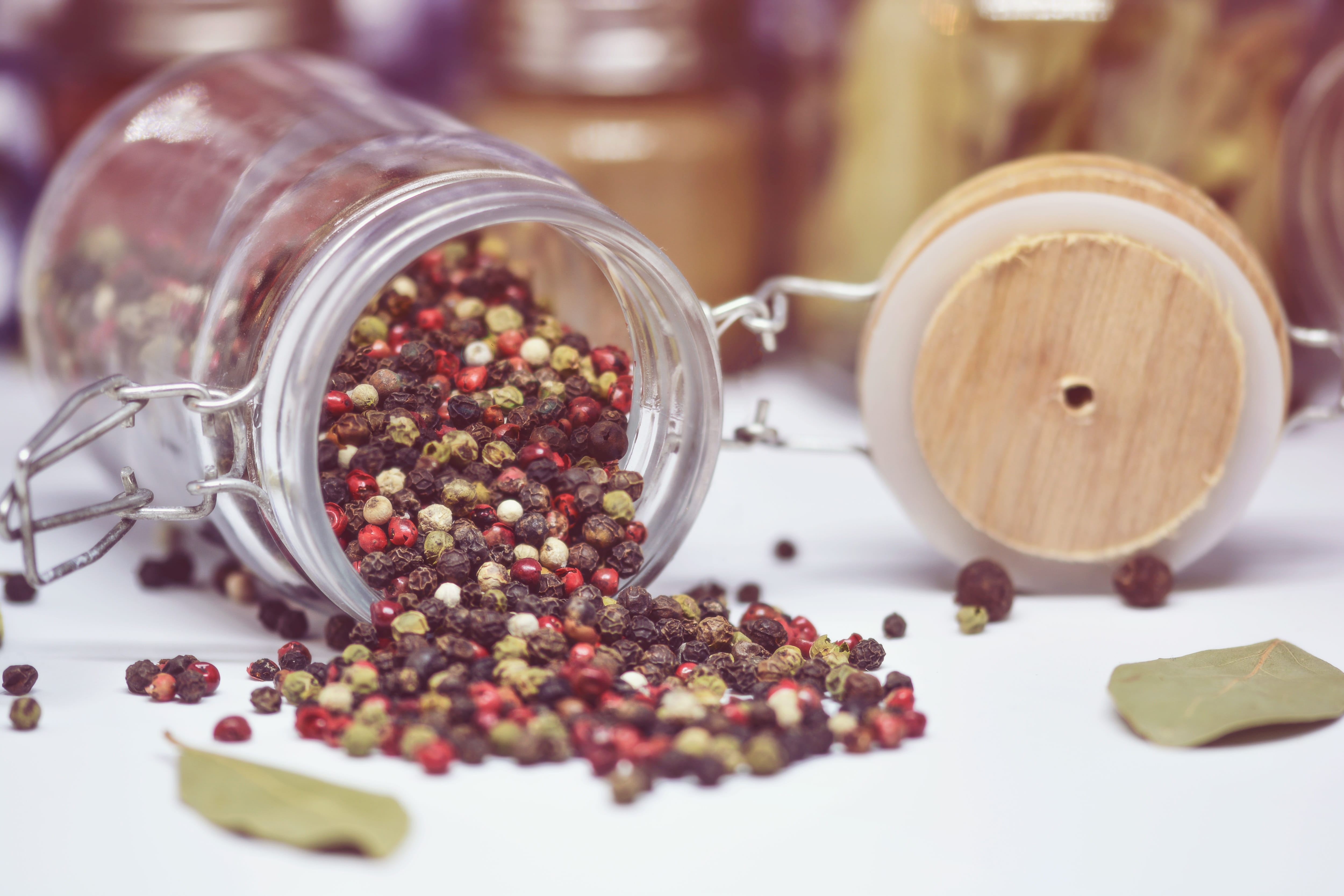 still life, dried, beans, healthy eating, natural, grain, wellbeing, fruit, colorful, large group of objects, glass - material, pepper, kitchen, food and drink, HD Wallpaper