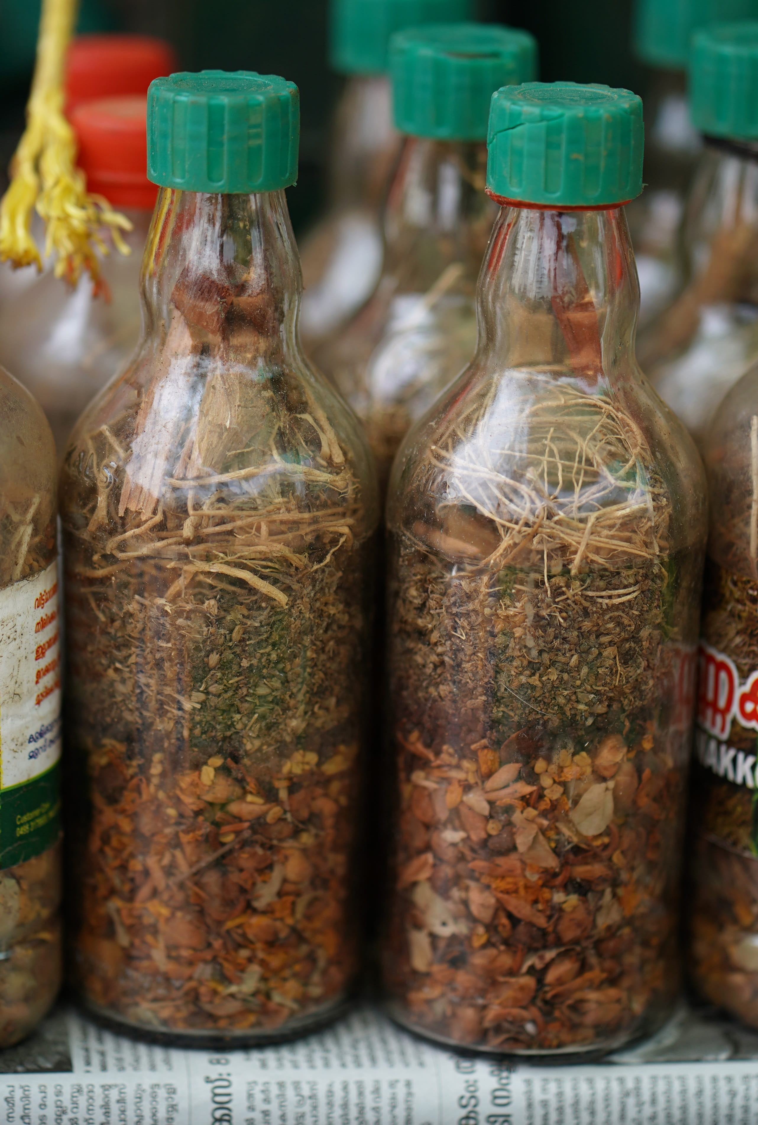 variation, jar, ground - culinary, bottle, transparent, food, container, focus on foreground, glass - material, herb, food and drink, salt - seasoning, Phone HD Wallpaper