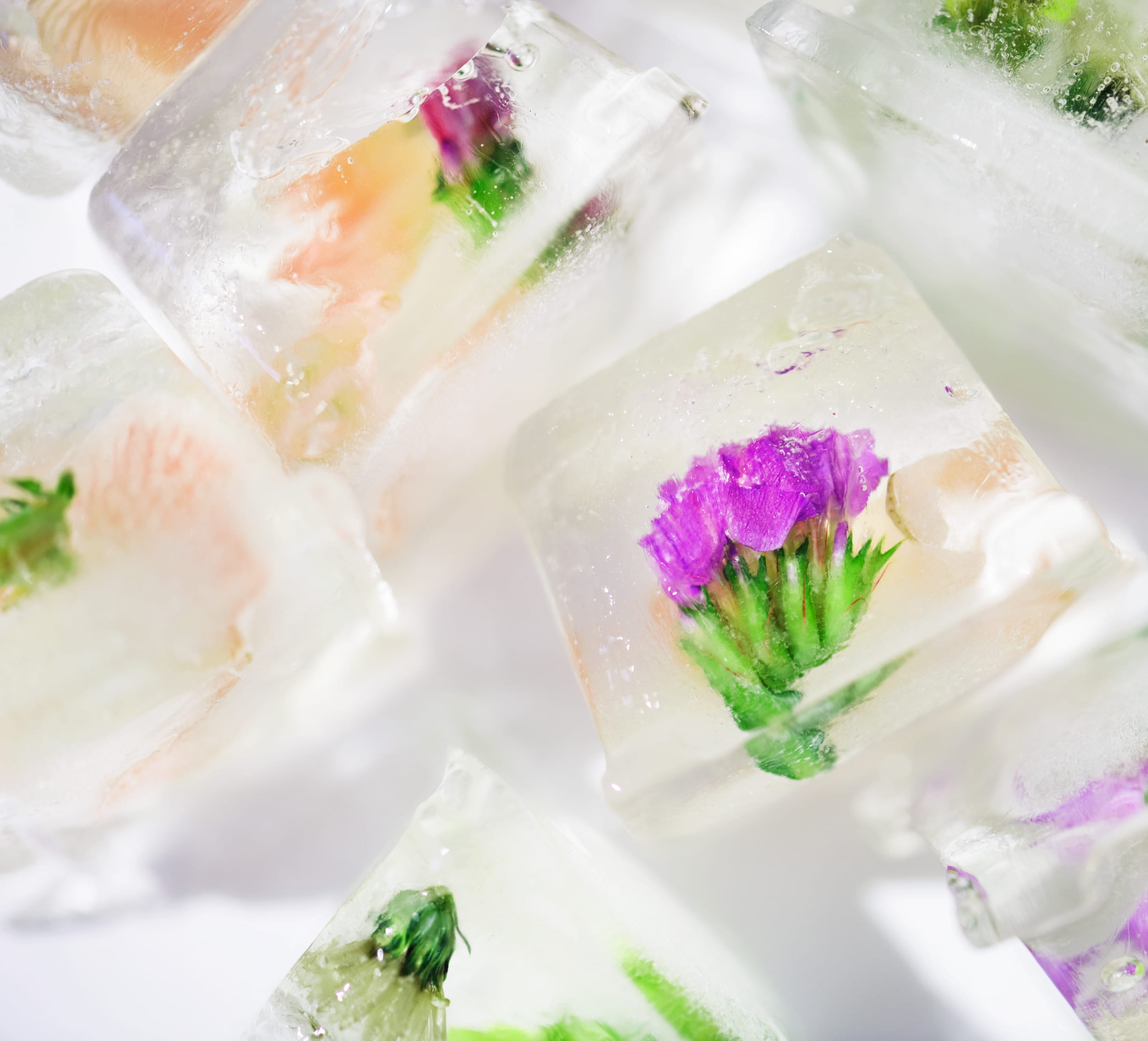 cool, frozen, temptation, cube, drink, culinary, refreshment, ze, background, edible, bouquet, herb, abstract, plant, f, food and drink, indoors, creative, HD Wallpaper