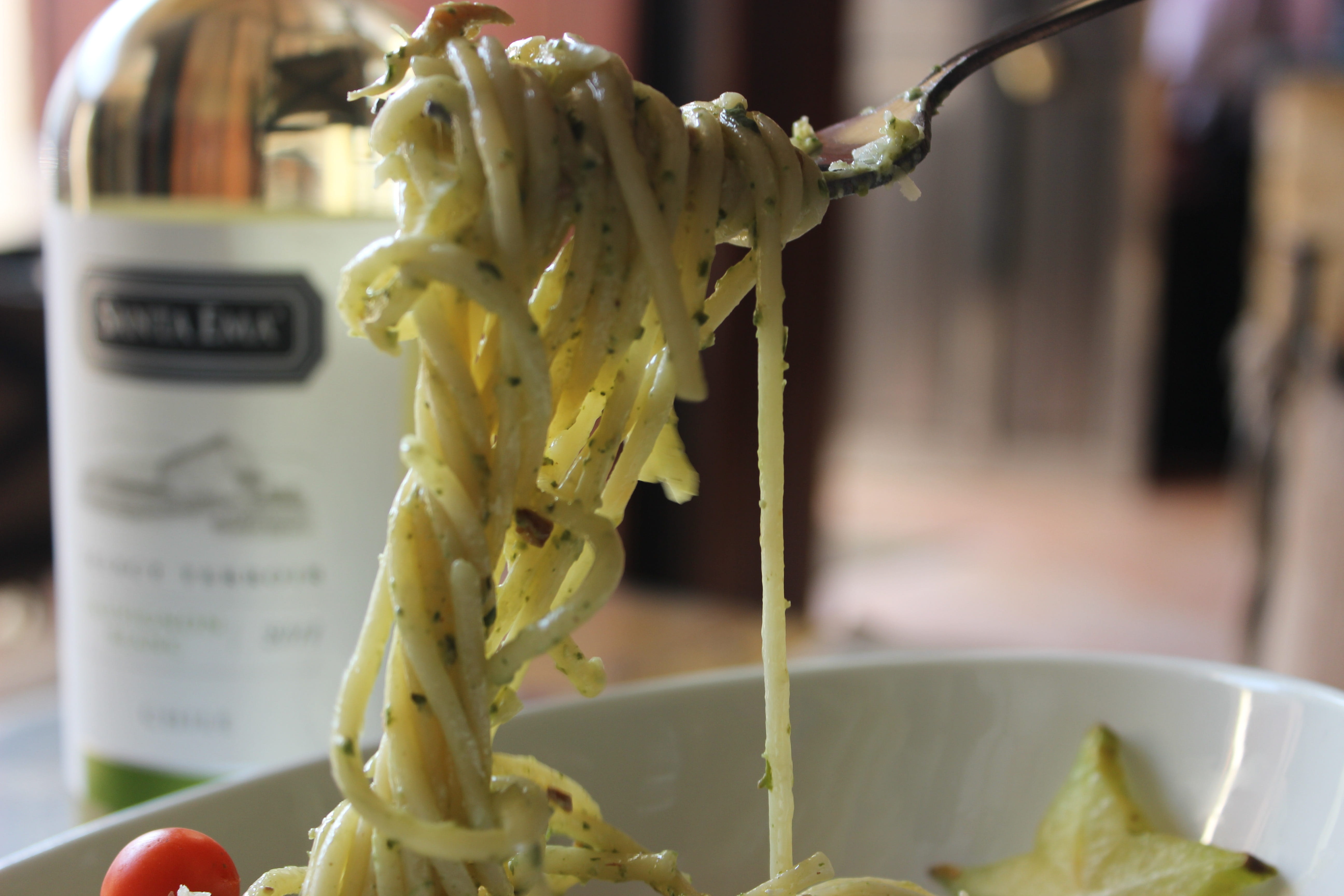 fruit, freshness, ready-to-eat, pasta, plate, 5K, indoors, healthy eating, temptation, wellbeing, close-up, culinary art, wine, snack, wood, dish, selective focus, HD Wallpaper