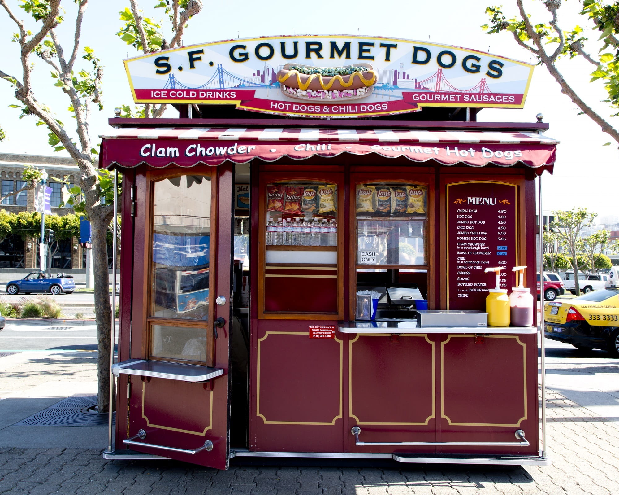 1080P, outdoor, outdoors, communication, business, san francisco, street, telephone, text, fresh, telephone booth, take out, meat, built structure, sign, HD Wallpaper