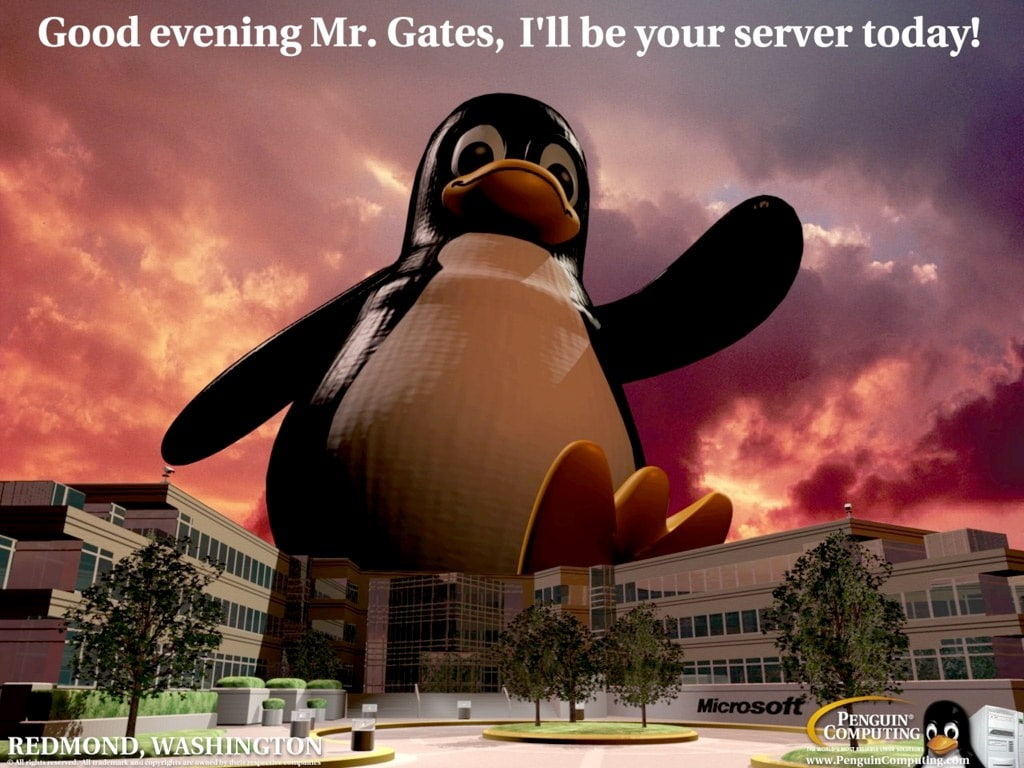 apple, server, 480P, Tux, art, Technology, hd, HD Wallpaper