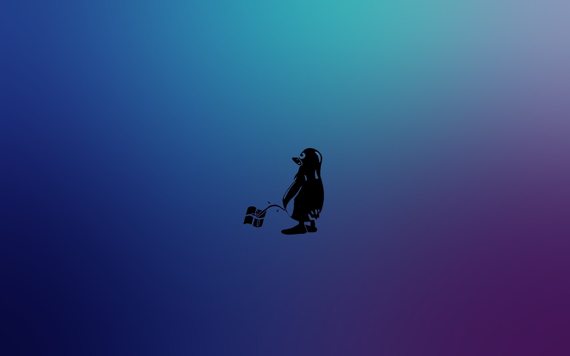 Linux, 1080P, windows 8, microsoft, Tux, HD Wallpaper