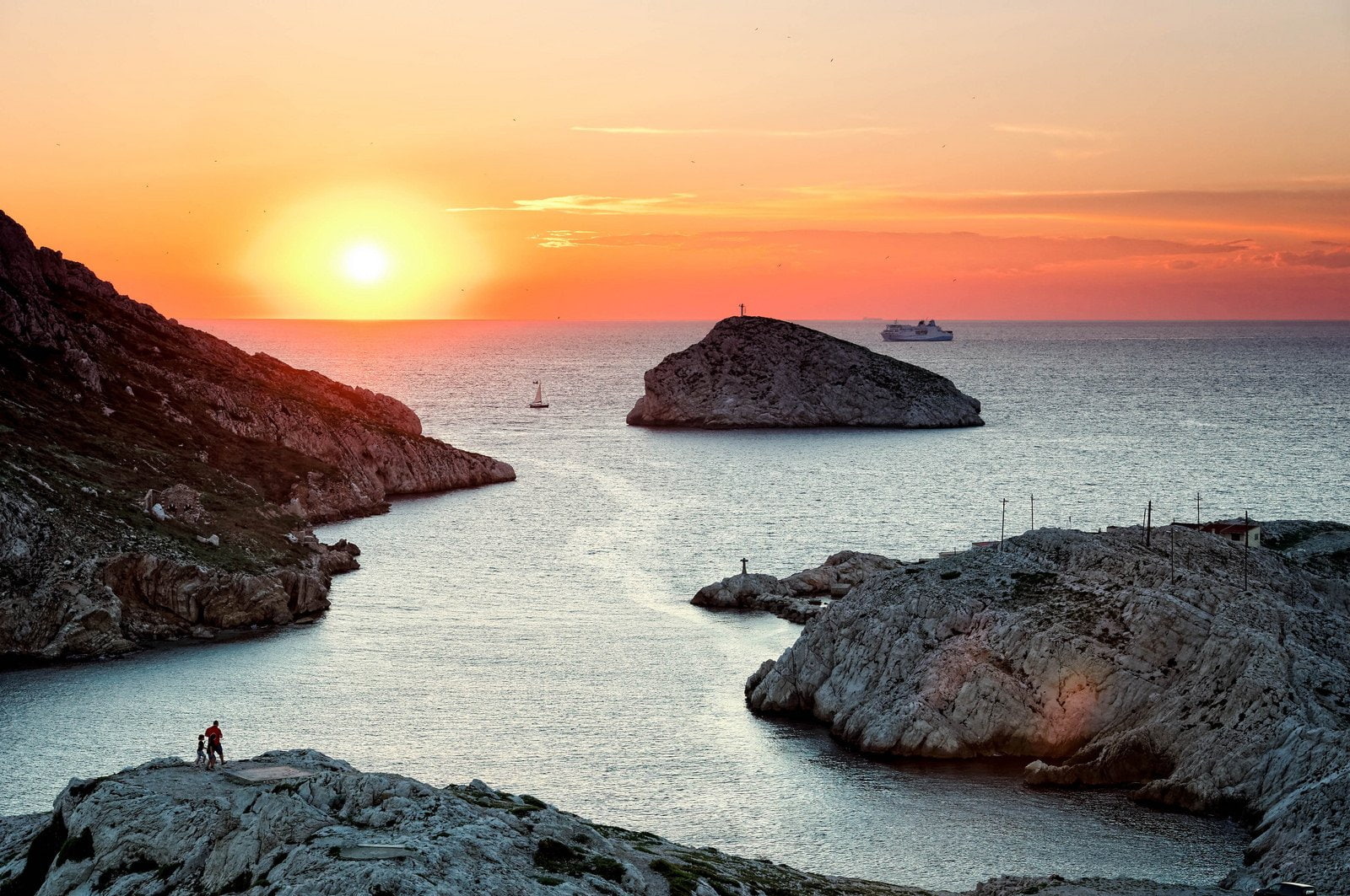 nature, panorama, provence, calanques, panoramic, france, rivages, 720P, sea, marseille, HD Wallpaper