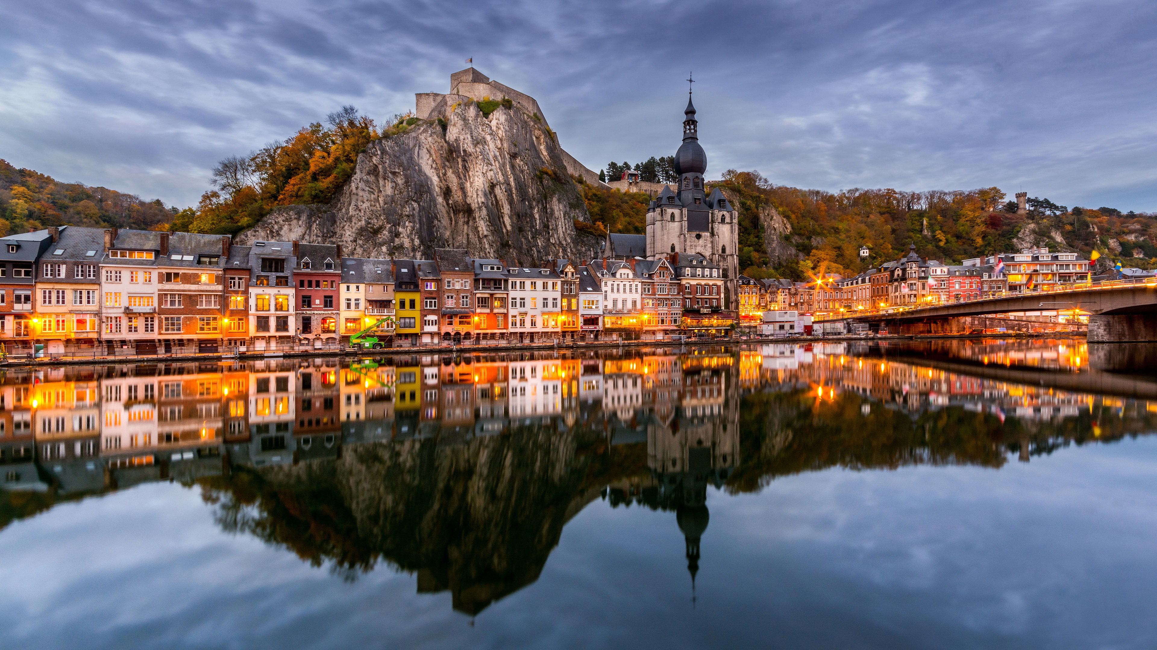 Belgium, 4K, city, mountains, reflection, plants, landscape, HD Wallpaper