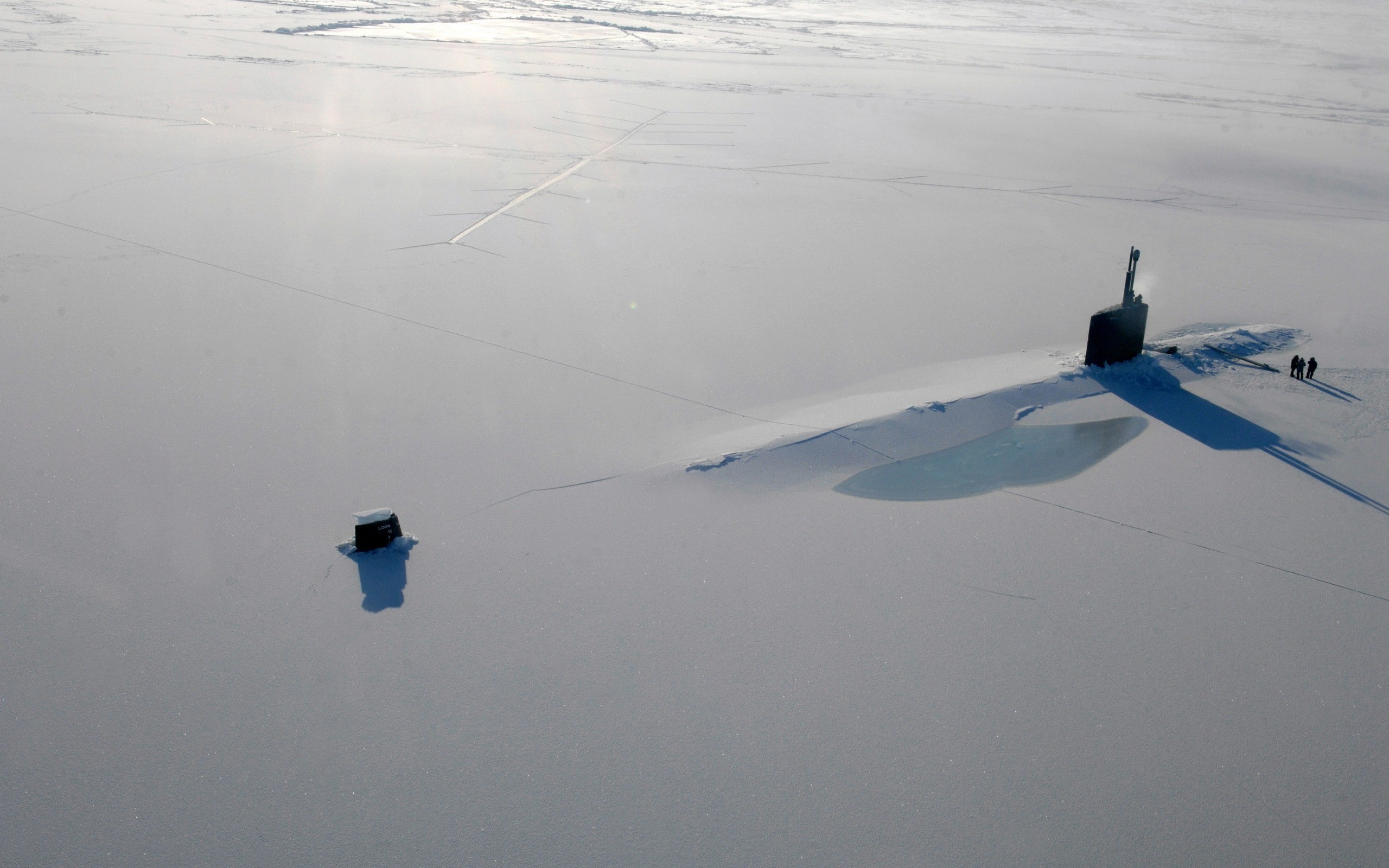 United States Navy, USS Annapolis, 2K, nature, Artic Ocean, photography, nuclear Submarines, ice, submarine, HD Wallpaper