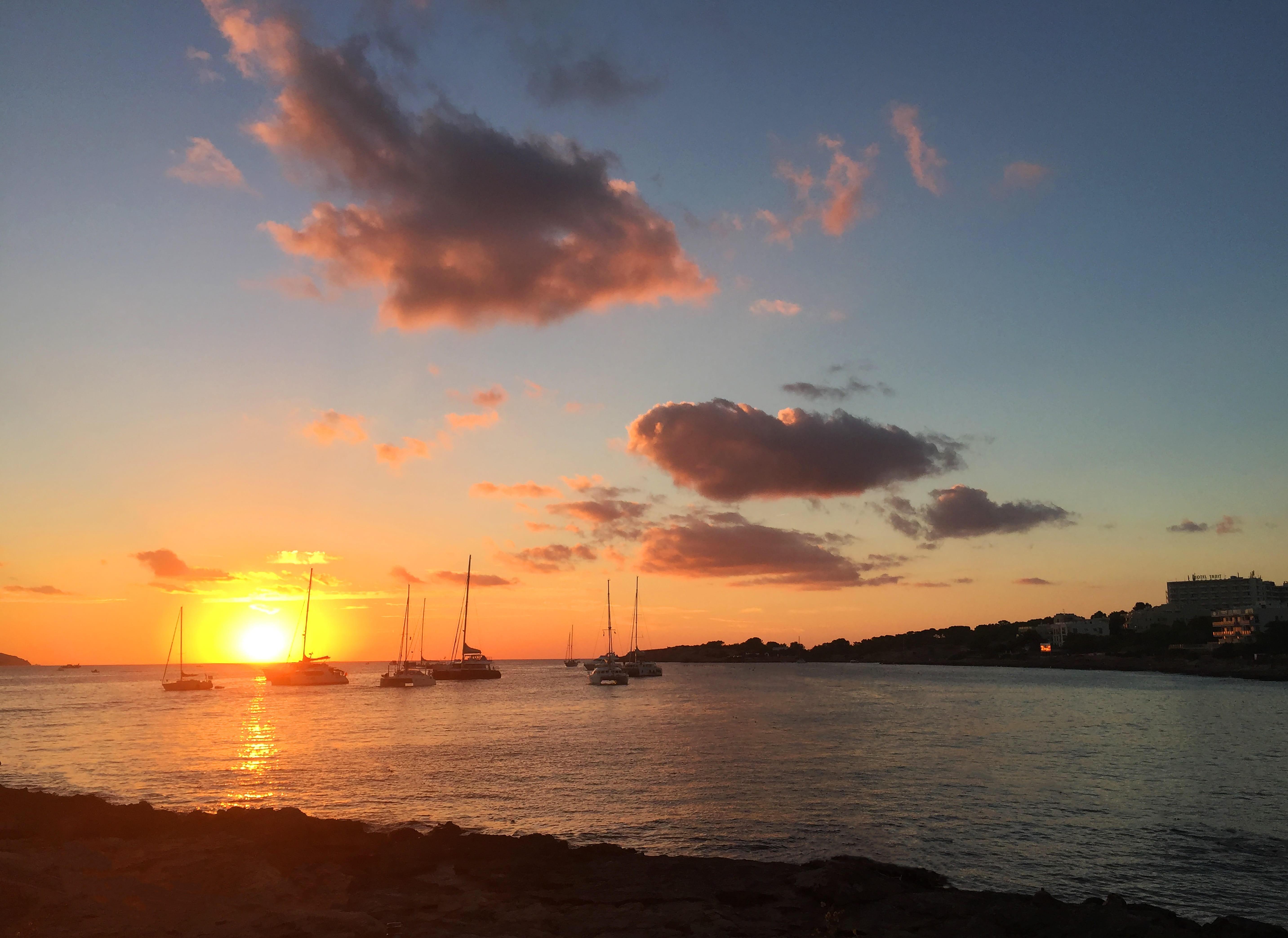 clouds, holiday, 5K, tranquil scene, abendstimmung, idyllic, sky, beauty in nature, sun, holidays, orange color, water, nautical vessel, evening, tranquility, HD Wallpaper