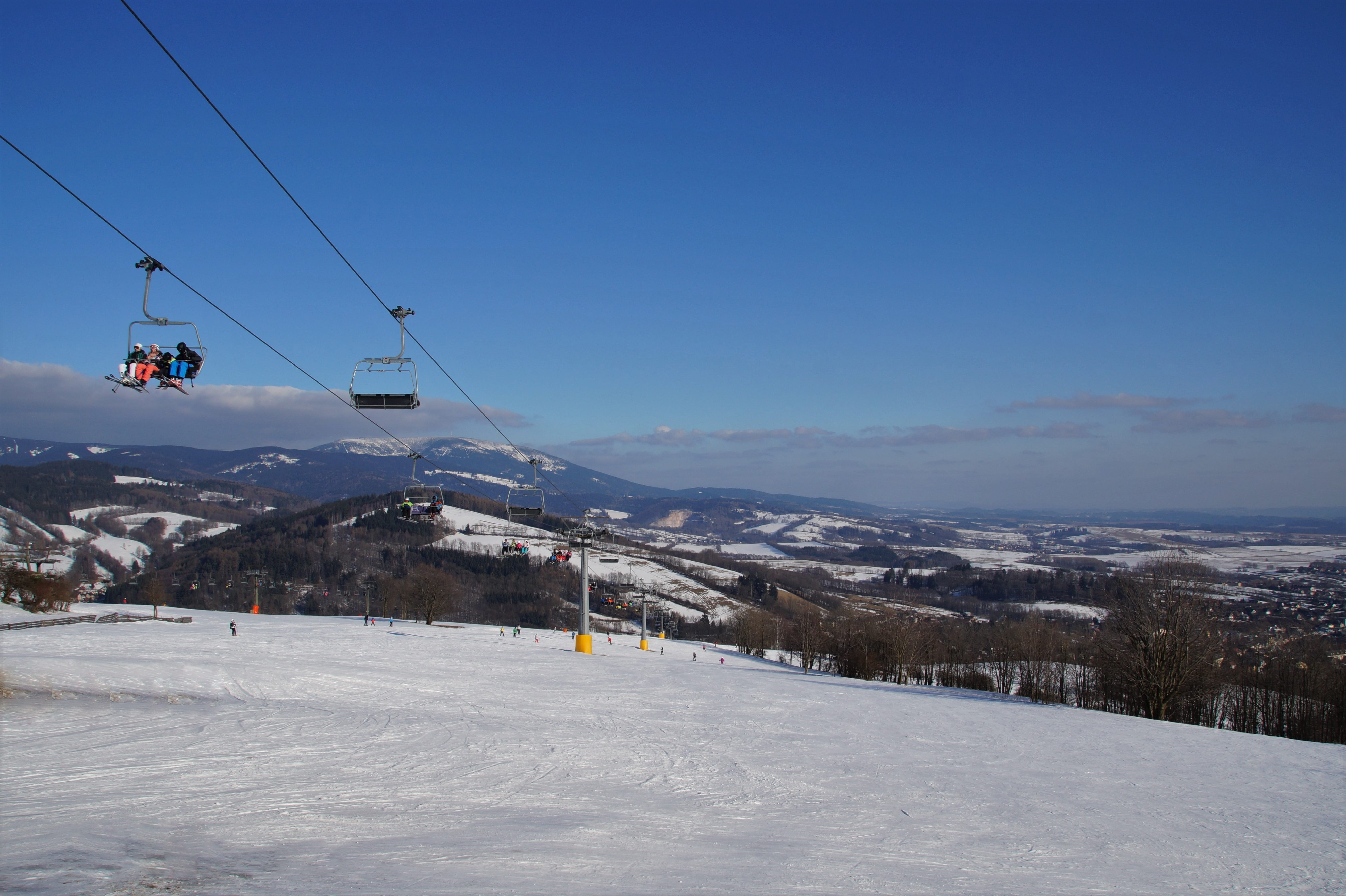 5K, the ski slope, mountain, mountains, cableway, mountain range, sport, winter, ski resort, ski areal, skiing area, travel, day, ski holiday, skiing, HD Wallpaper