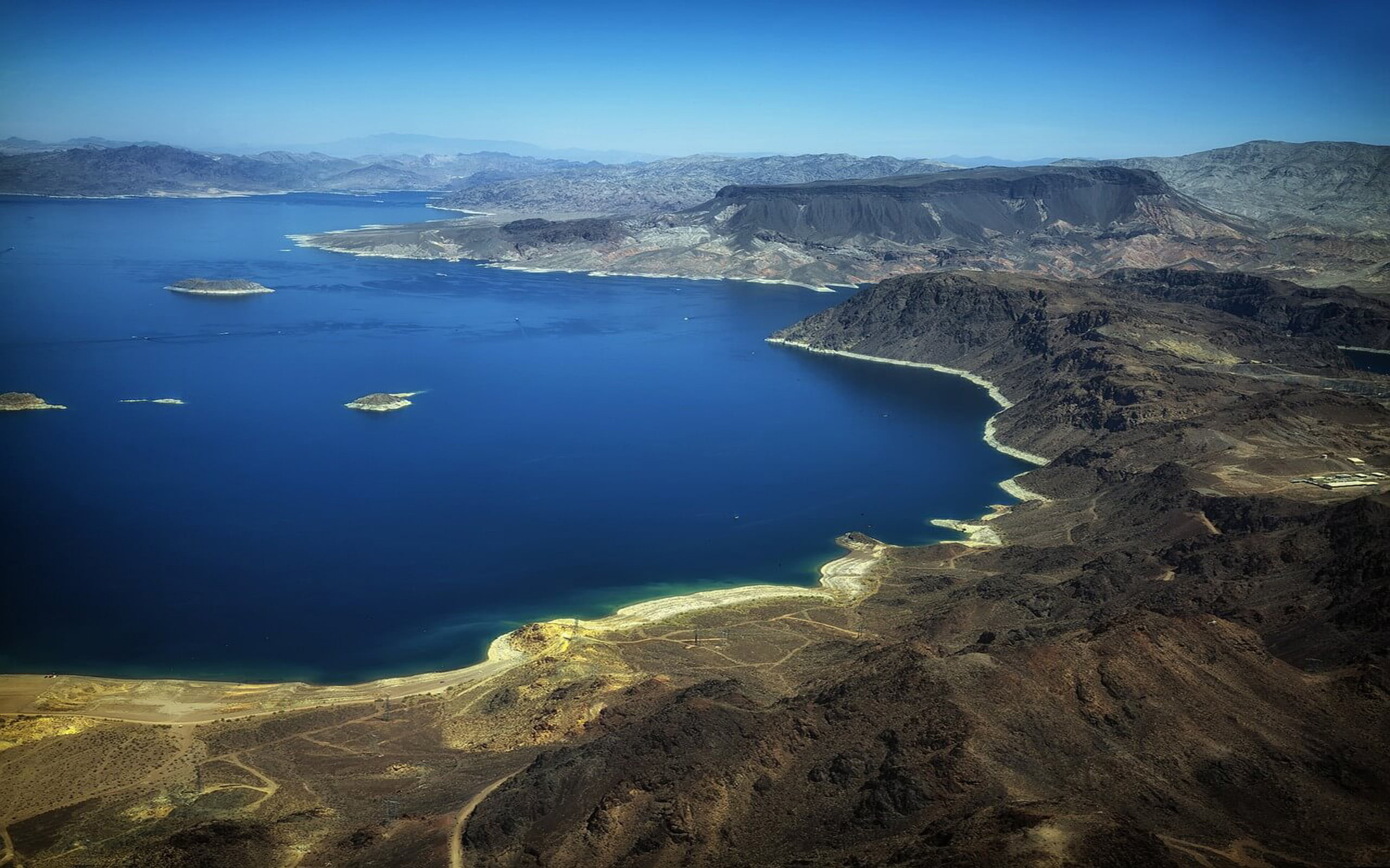 view, air, lake, hd, mead, 2K, HD Wallpaper