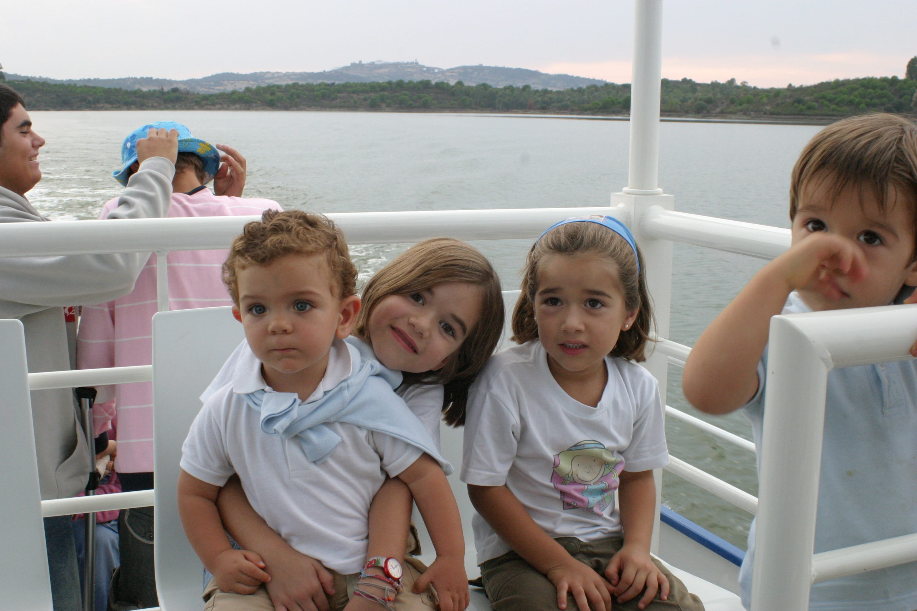family, looking at camera, day, child, children, boat, boys, real people, females, 2K, people, game, males, portrait, lake, casual clothing, lifestyles, HD Wallpaper