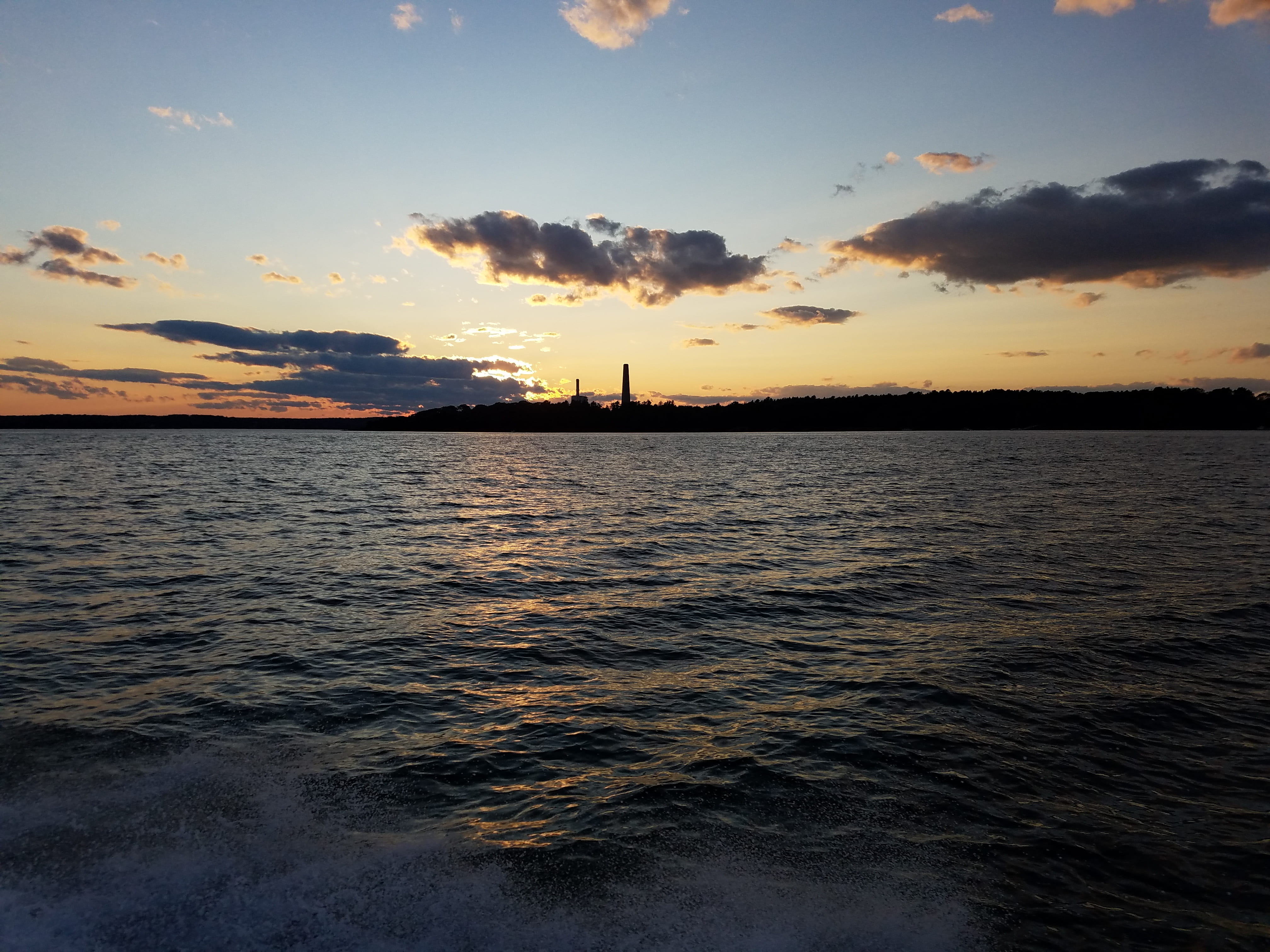 silhouette, united states, water, waterfront, cloud - sky, 4K, nature, scenics - nature, sea, no people, beauty in nature, non-urban scene, sky, cousins island, HD Wallpaper
