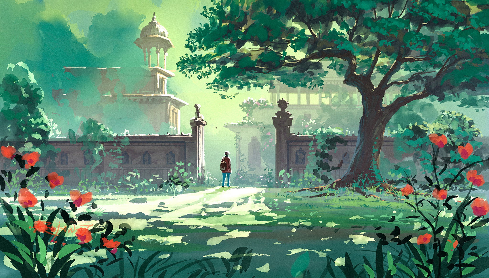 1080P, landscape, digital painting, ArtStation, Surendra Rajawat, HD Wallpaper