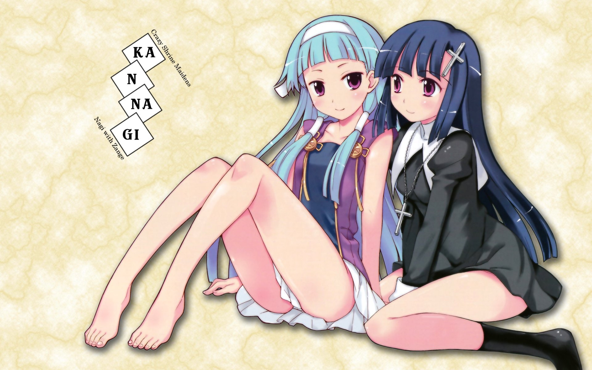 Anime, Zange (Kannagi), 1080P, Kannagi: Crazy Shrine Maidens, Nagi (Kannagi), HD Wallpaper