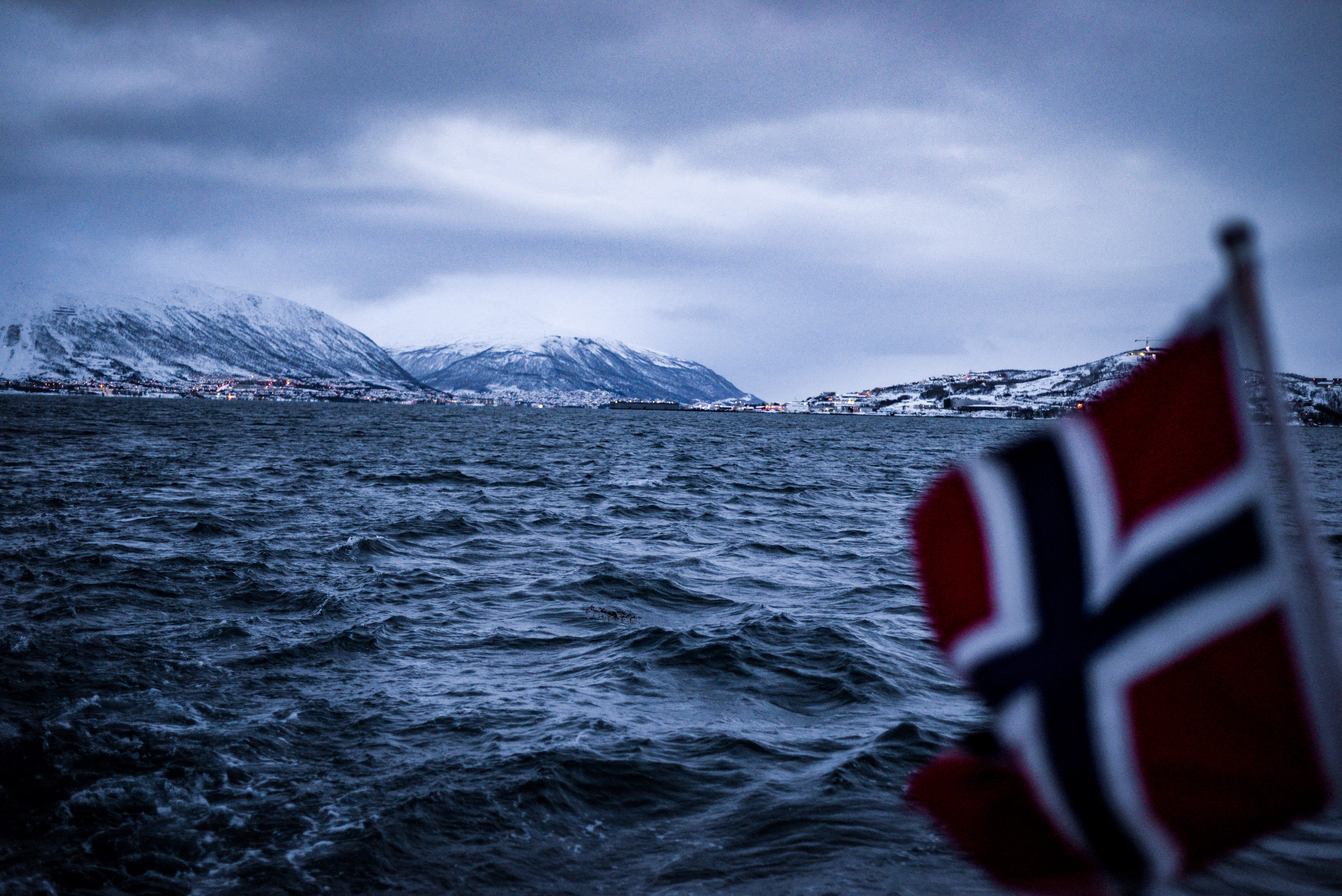 mountain, ship, sky, boat, snow, scenics - nature, snowcapped mountain, winter, stormy, day, graphic, symbol, cloud - sky, black, white, fishing, water, HD Wallpaper