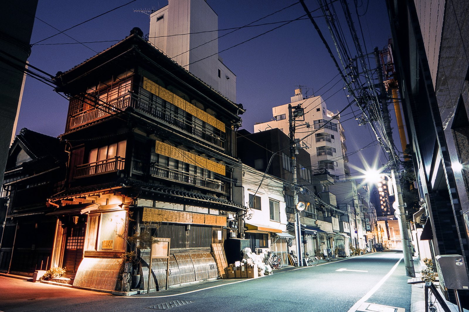 tower, night, monuments, towers, rivers, japon, panorama, way, architecture, japan, light, ray, panoramic, building, tokyo, cities, bridges, 720P, HD Wallpaper
