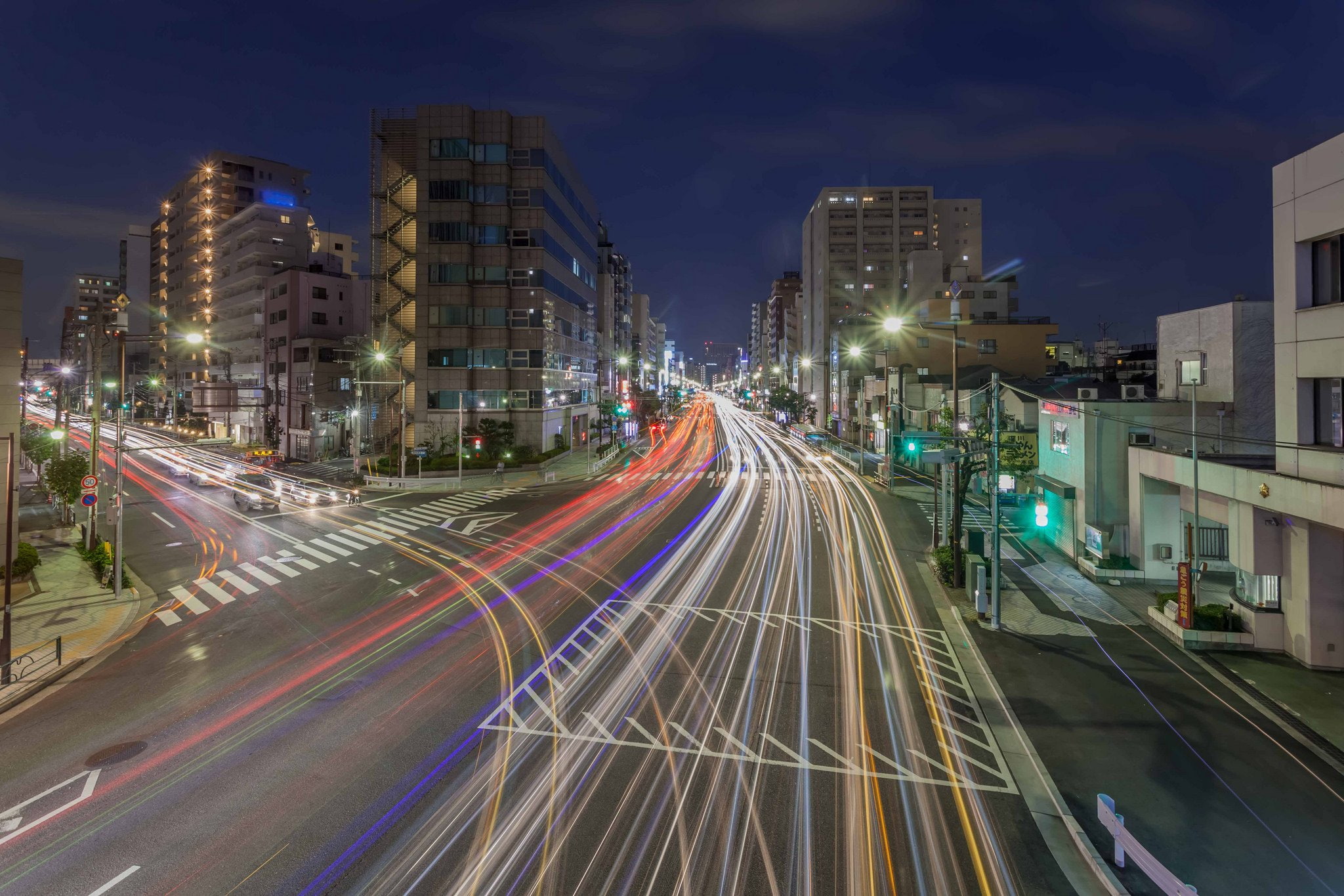 way, rivers, night, japan, ray, bridges, tower, monuments, cities, panoramic, light, architecture, japon, towers, panorama, 1080P, building, tokyo, HD Wallpaper