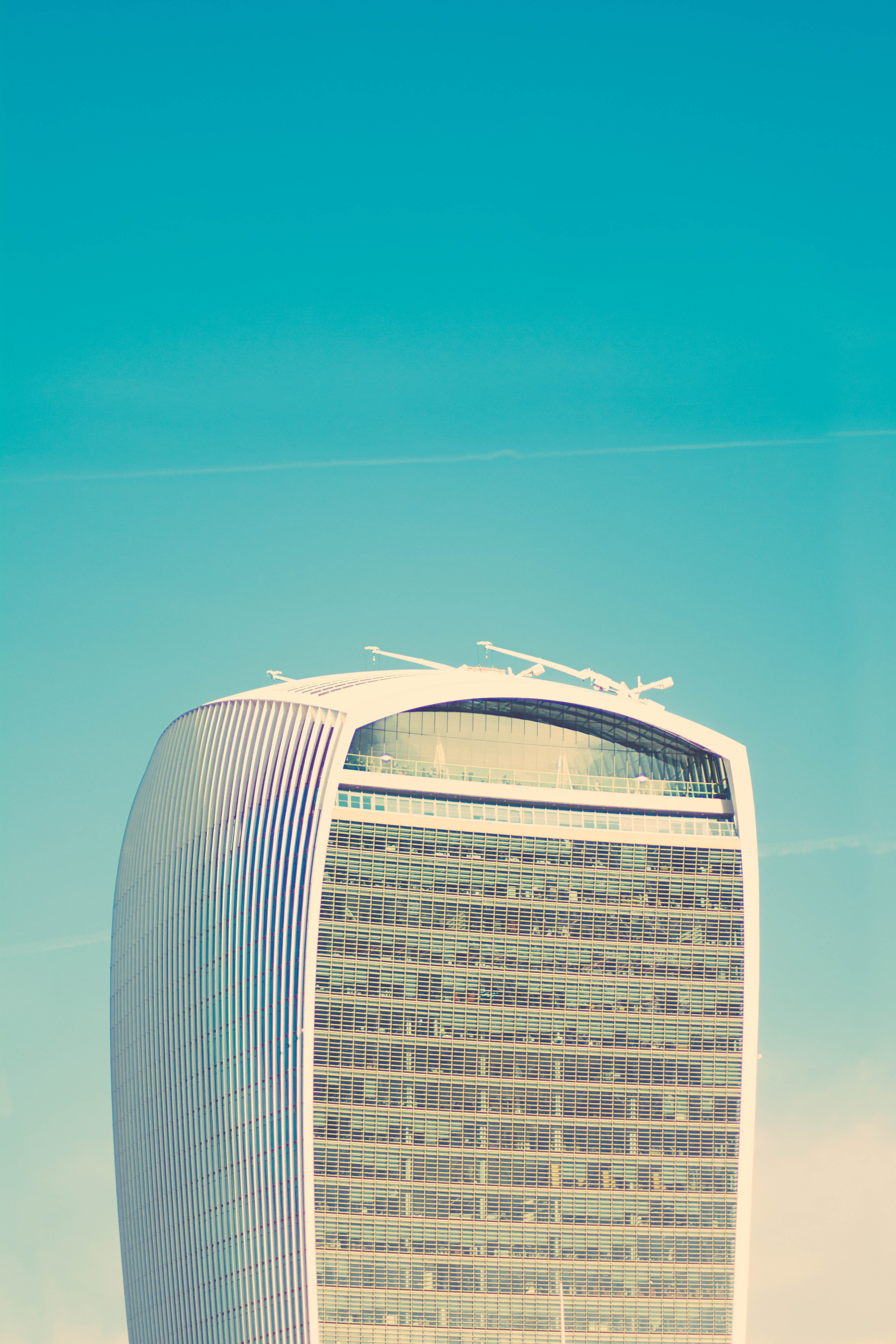 clear sky, blue, shape, travel, modern, sunlight, industry, outdoors, day, skyscraper, gradient, no People, technology, metal, architecture, copy space, Phone HD Wallpaper