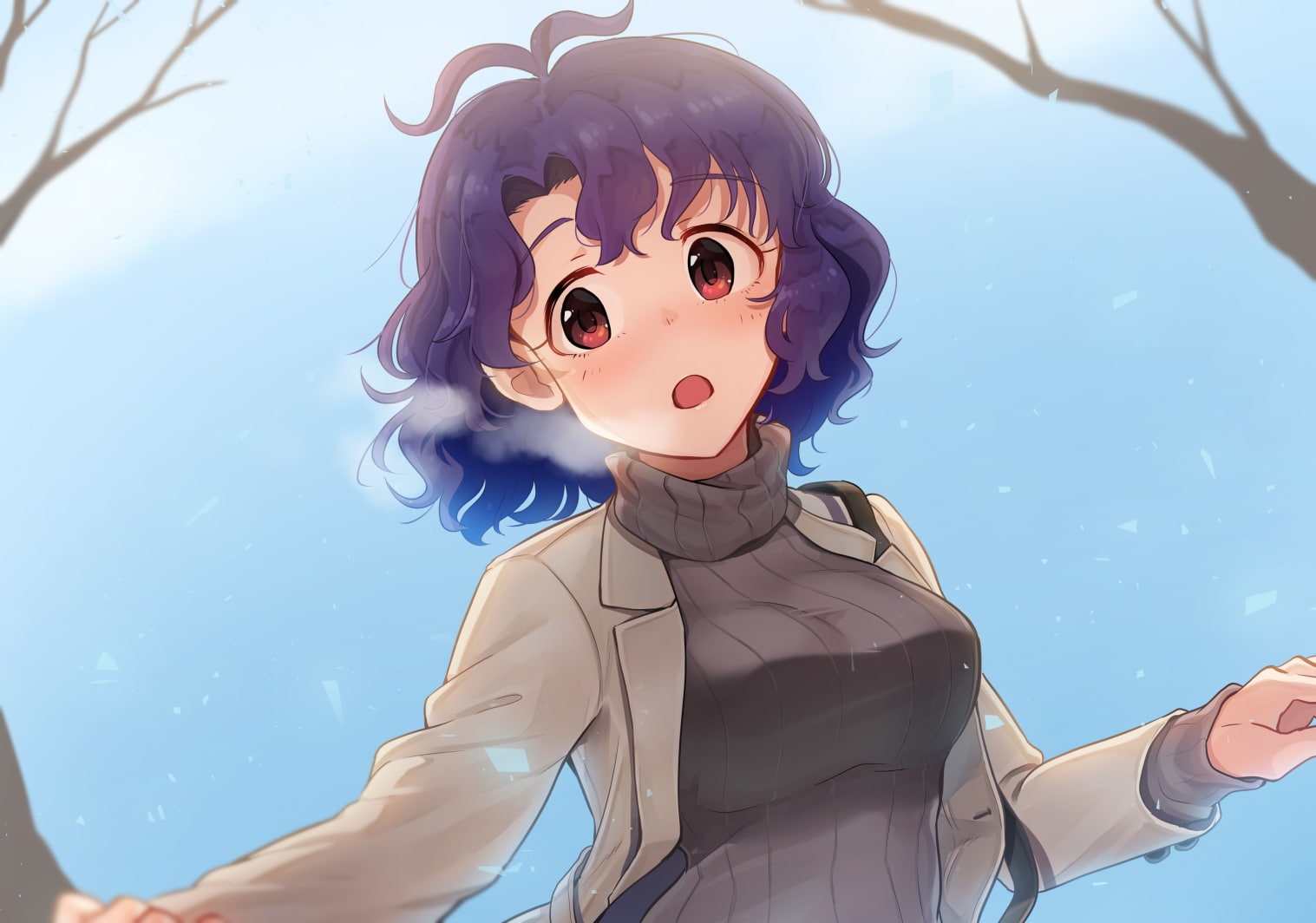 idolmaster, eyes, kamille, hair, toyokawa, purple, cinderella, konachan, com, (vcx68), fuuka, 720P, girls, short, live!, million, 260490, red, HD Wallpaper