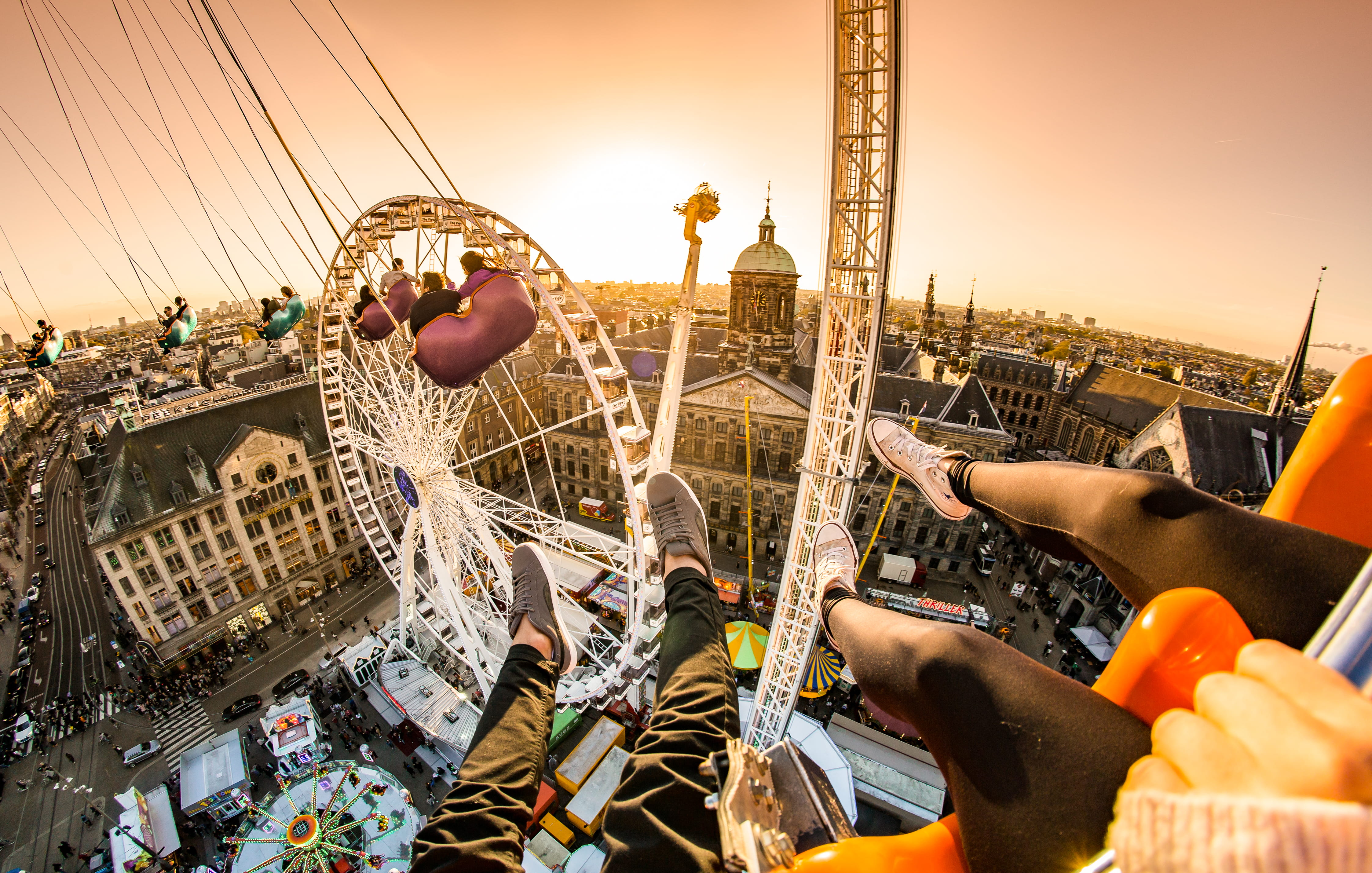 people, adult, rides, photo, men, ferris wheel, real people, group of people, building exterior, fun, crowd, amusement park ride, view, built structure, HD Wallpaper