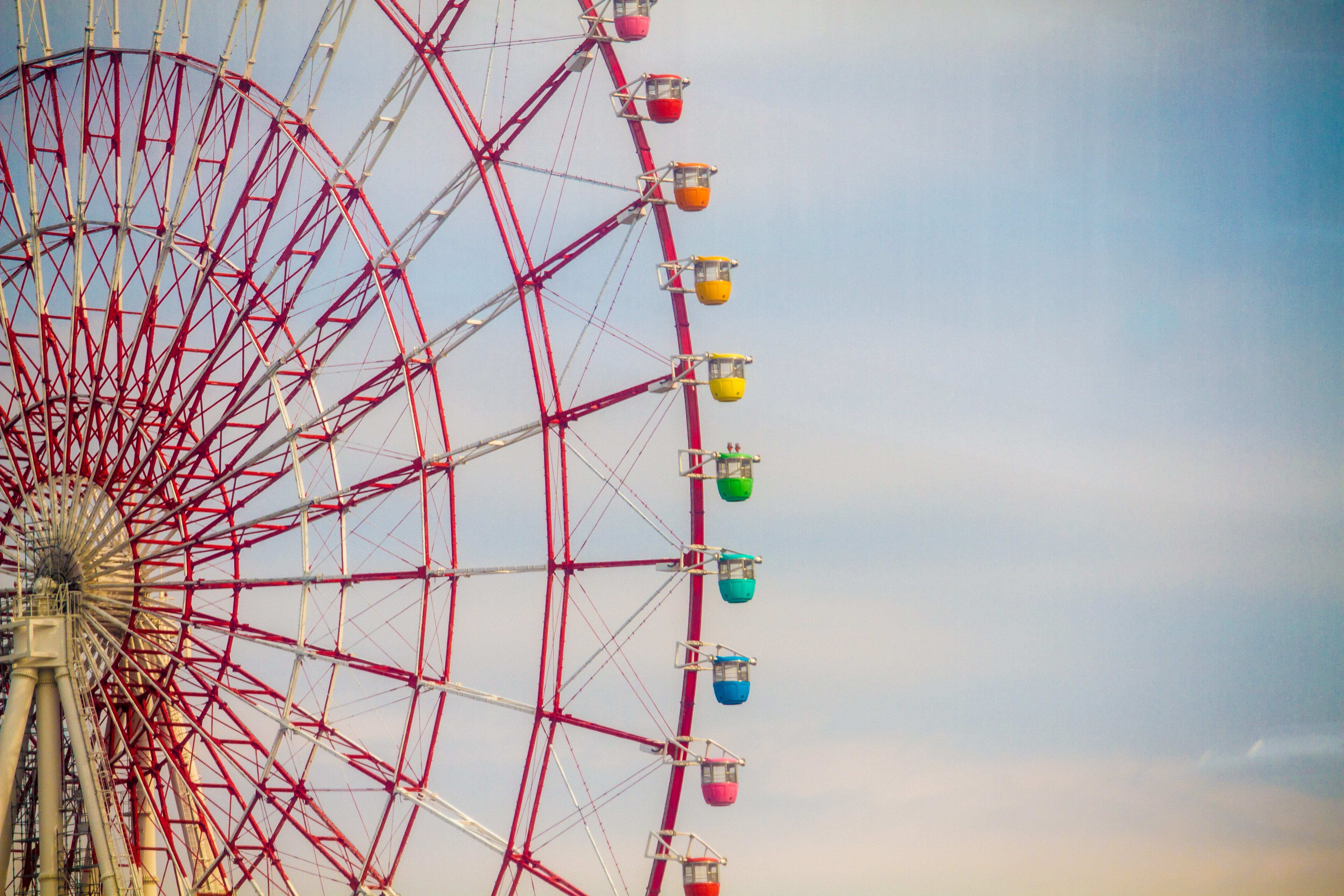 low angle view, amusement park, ferris wheel, wheel, architecture, enjoyment, fairground, sky, top, cloud - sky, nature, built structure, fun, ferriswheel, HD Wallpaper