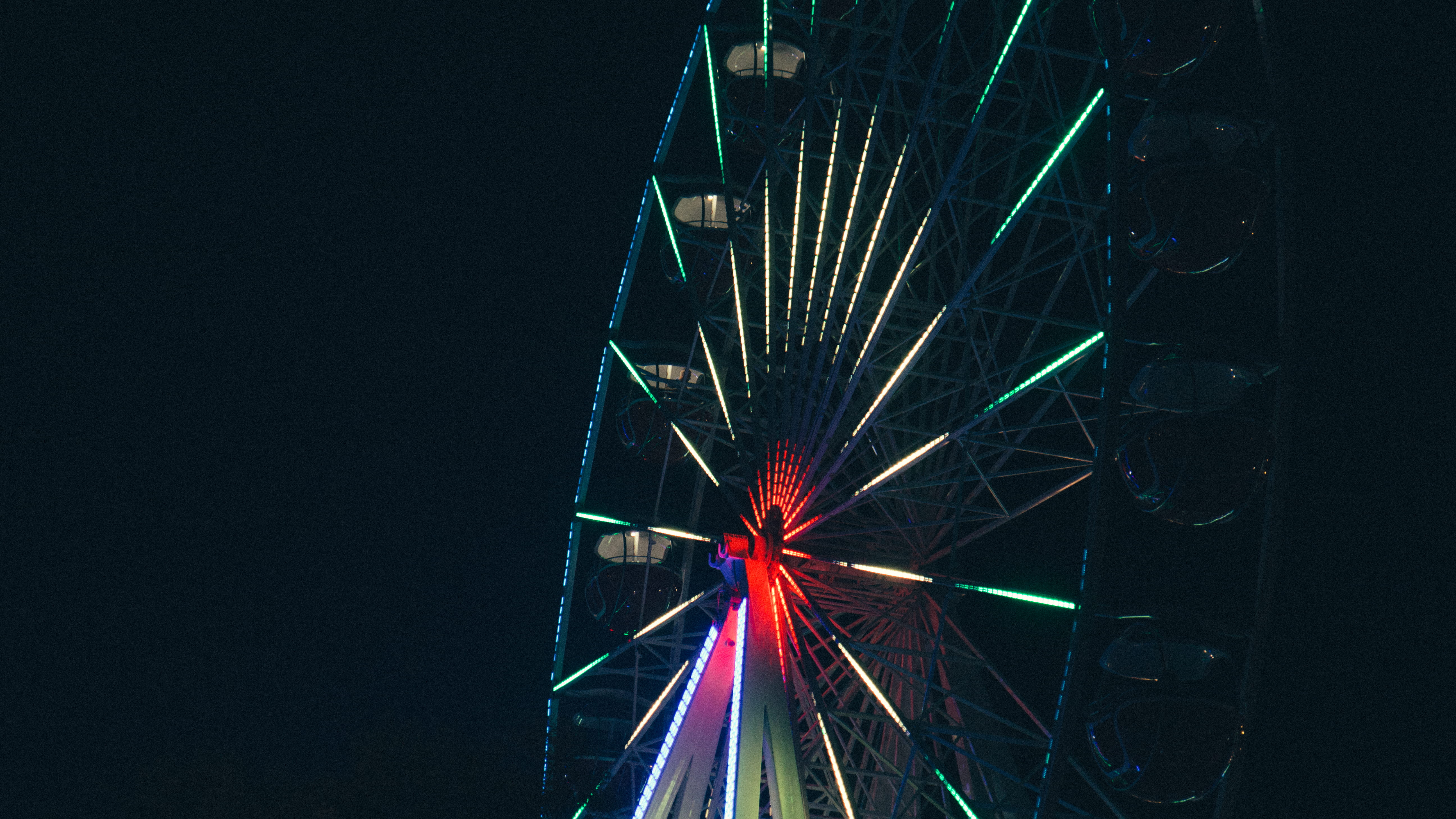 city, tall - high, excitement, no people, travel destinations, nature, amusement park, spinning, night, built structure, arts culture and entertainment, HD Wallpaper