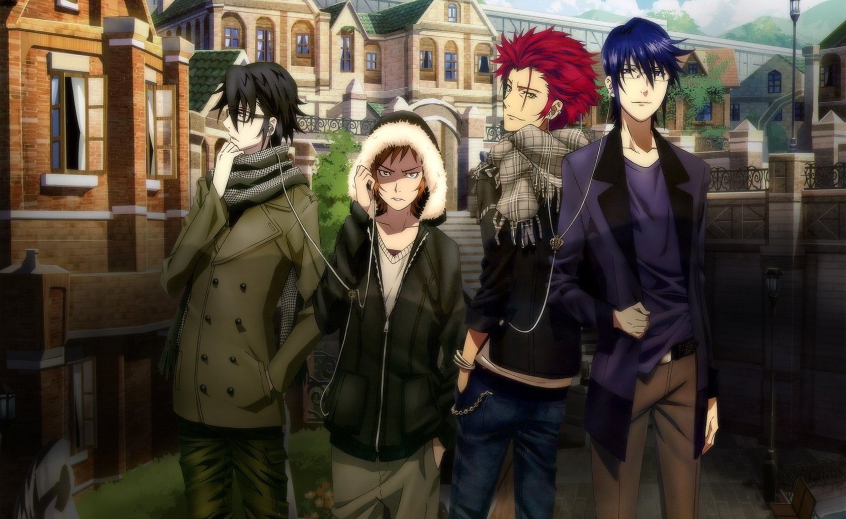 Saruhiko Fushimi, 720P, Mikoto Suoh, Anime, Reisi Munakata, K Project, Misaki Yata, HD Wallpaper