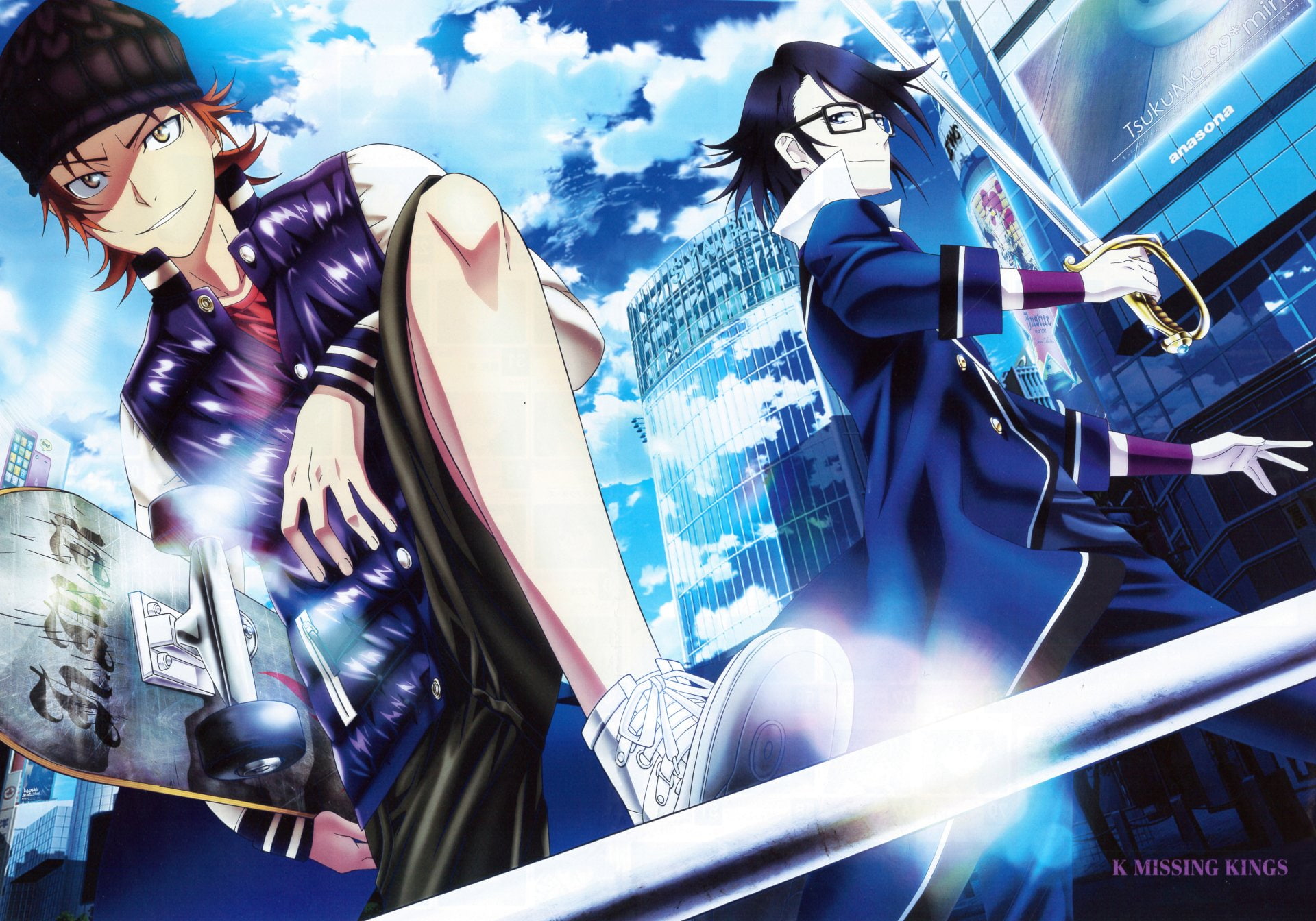 Misaki Yata, Saruhiko Fushimi, 1080P, Anime, K Project, HD Wallpaper