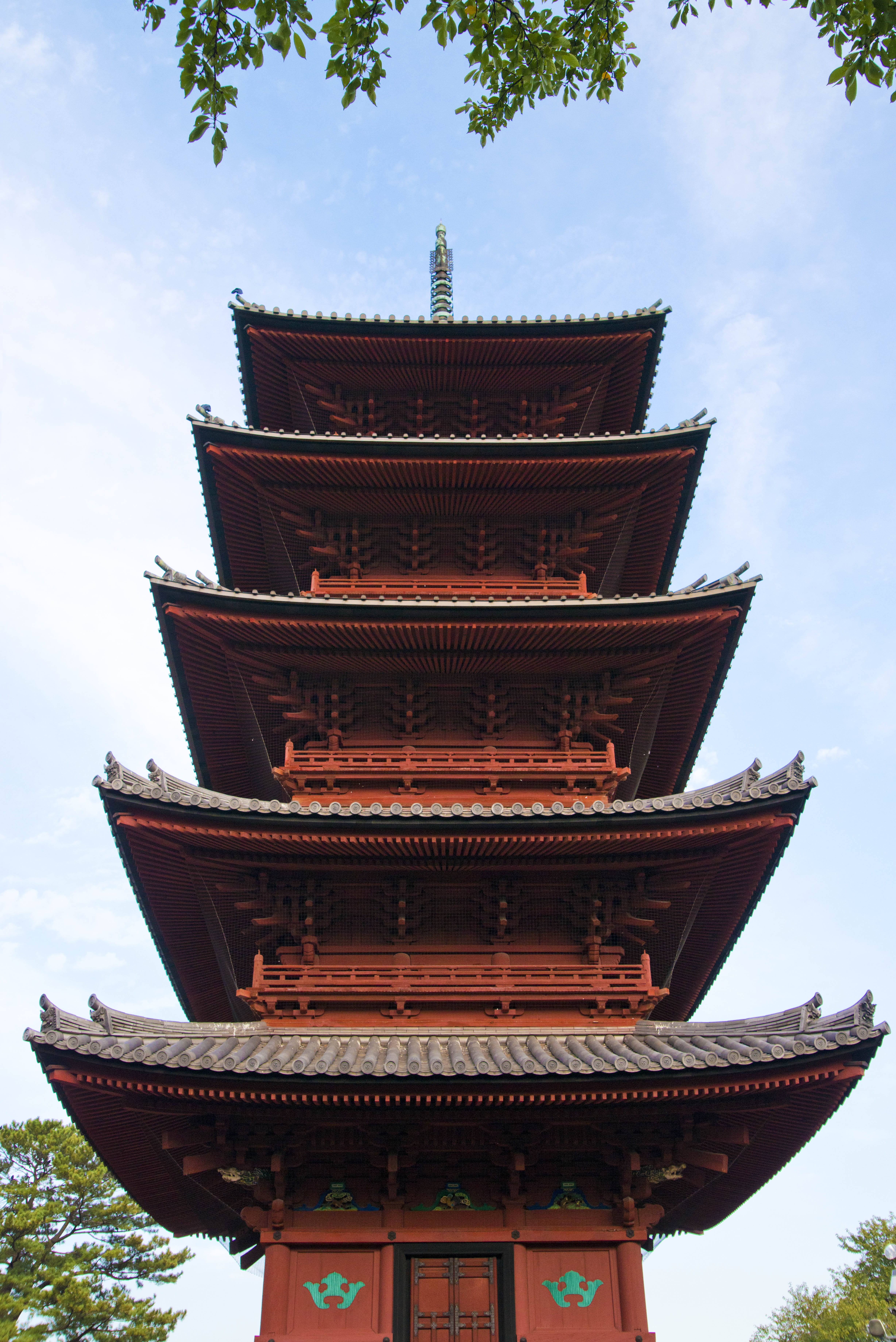 building, building exterior, belief, religion, shrine, built structure, sky, roof, ornate, nature, japan, architecture, 5K, five story pagoda, low angle view, Phone HD Wallpaper