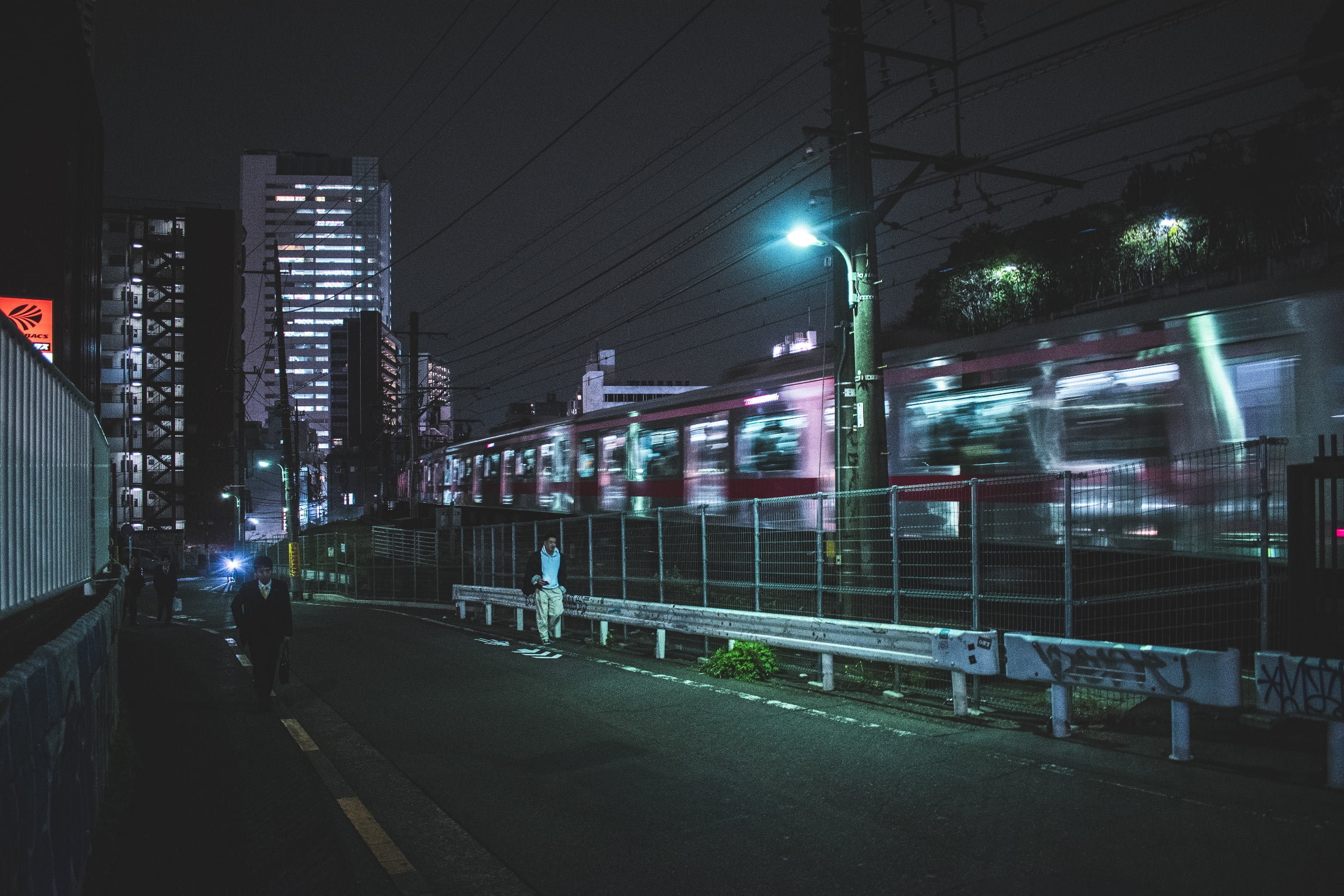 street, 2K, cityscape, Japan, train, Asia, night, Tokyo, urban, HD Wallpaper