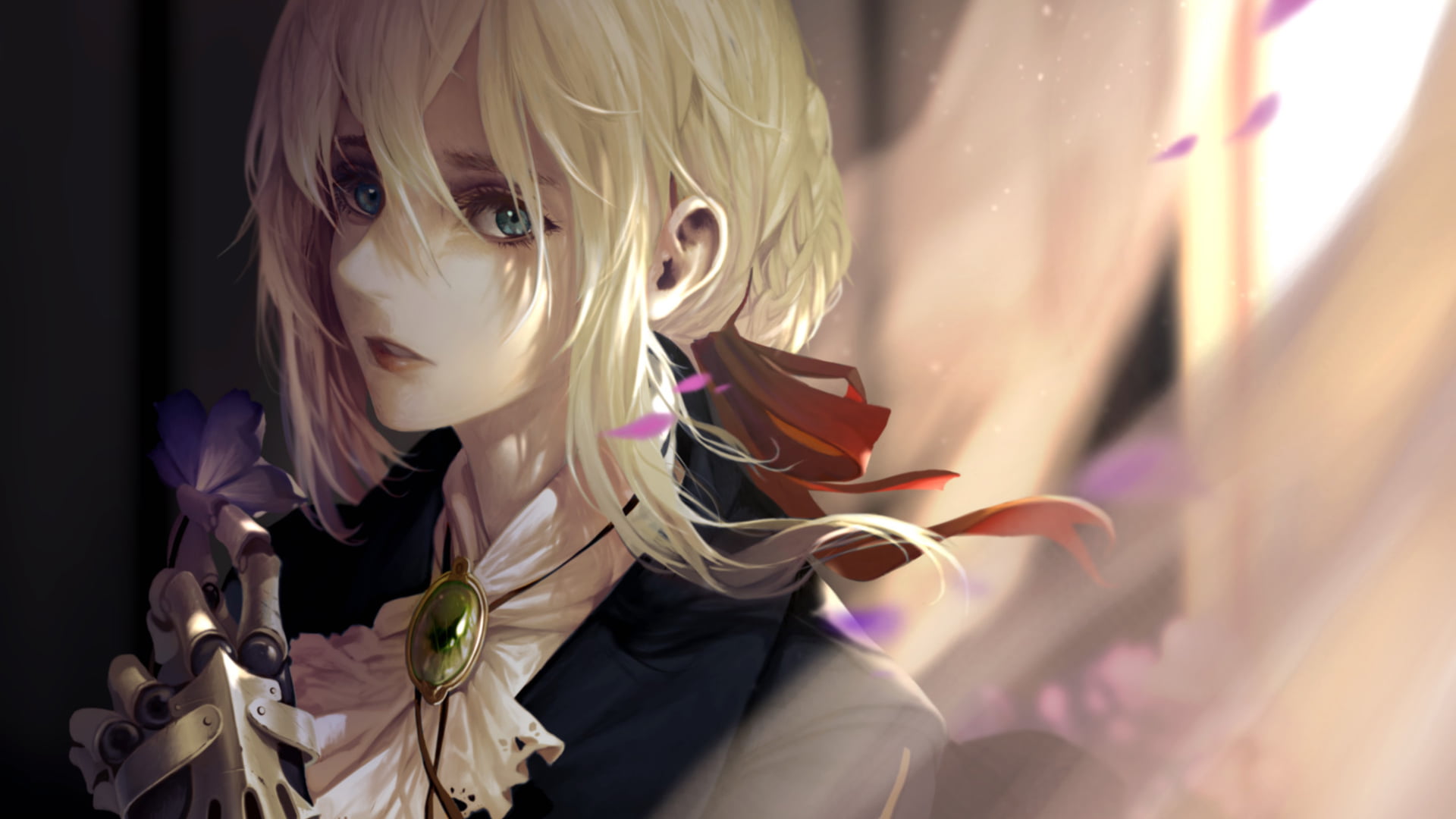 blue eyes, Violet Evergarden, 1080P, anime, HD Wallpaper