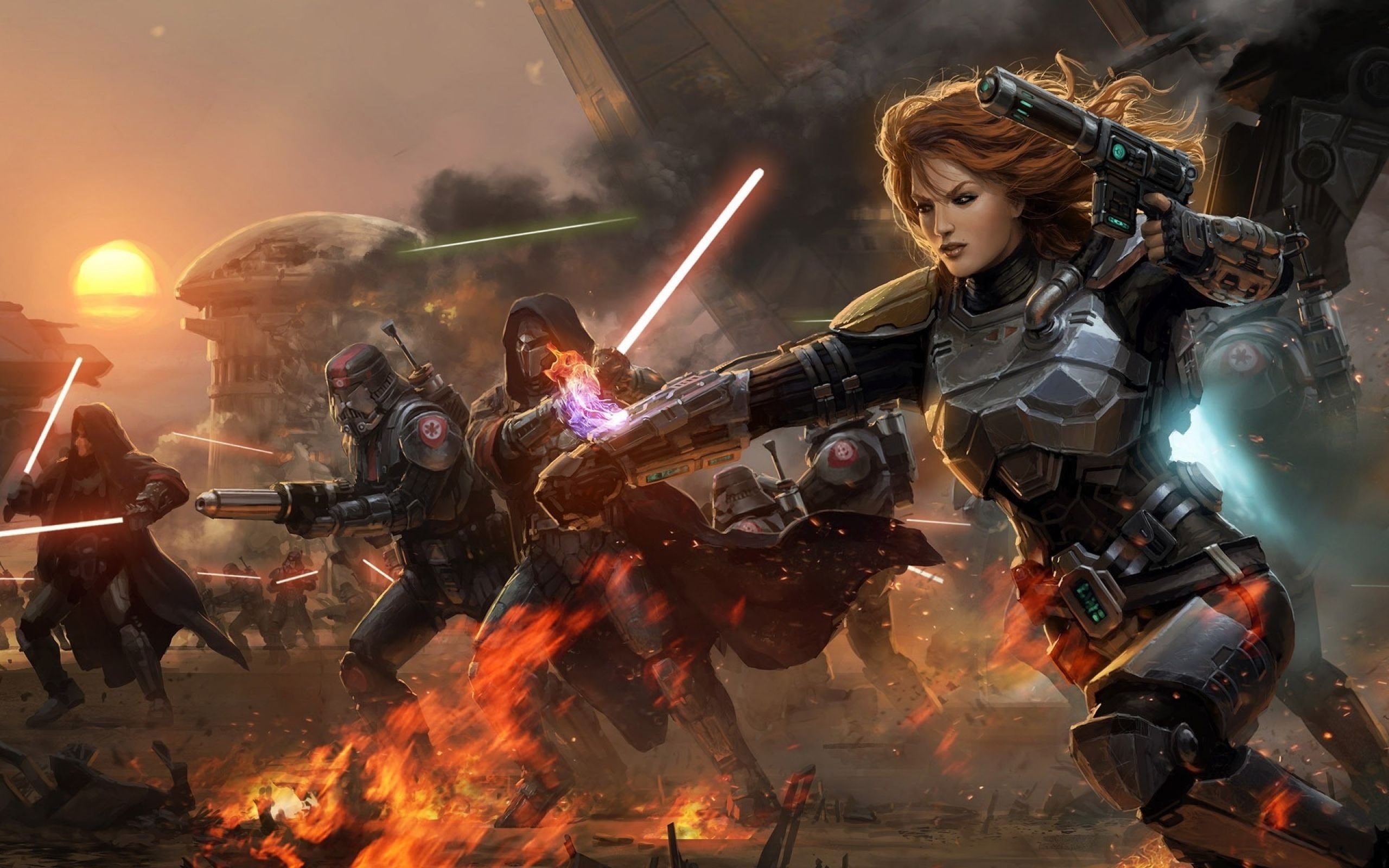 Jedi, 2K, Star Wars, artwork, science fiction, Sith, HD Wallpaper