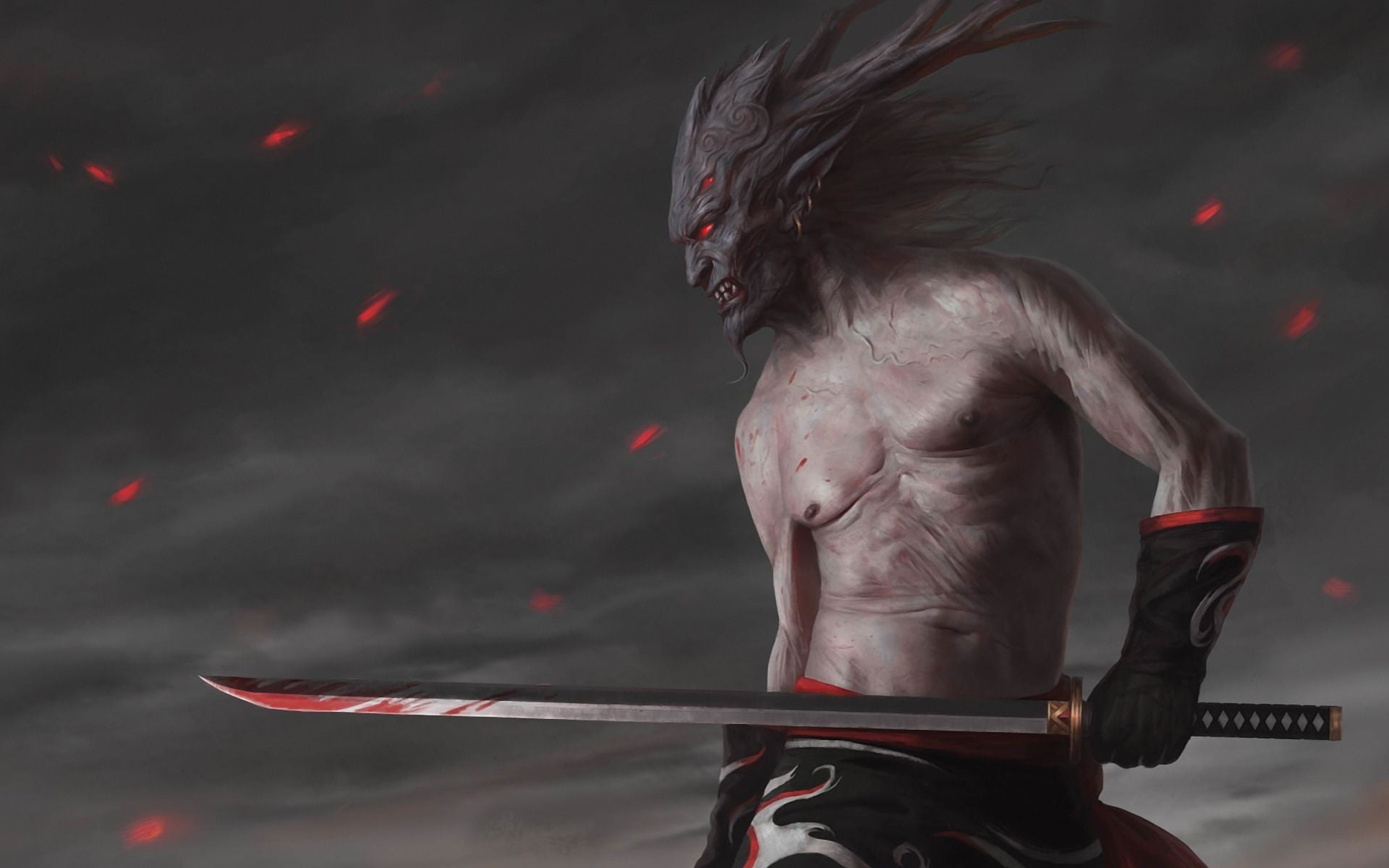 arts culture and entertainment, vertebrate, lifestyles, sport, one person, 1080P, aggression, adult, holding, monster, digital, real people, HD Wallpaper
