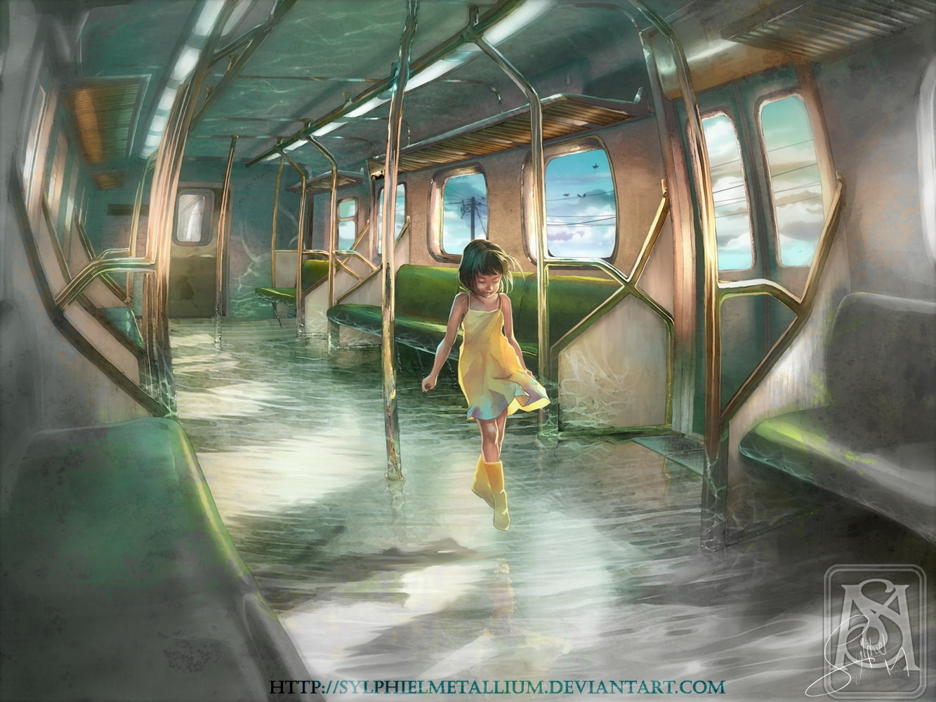 x, art, trains, anime, hd, fuji, hot, choko, girls, Travel, 720P, soft, shading, HD Wallpaper