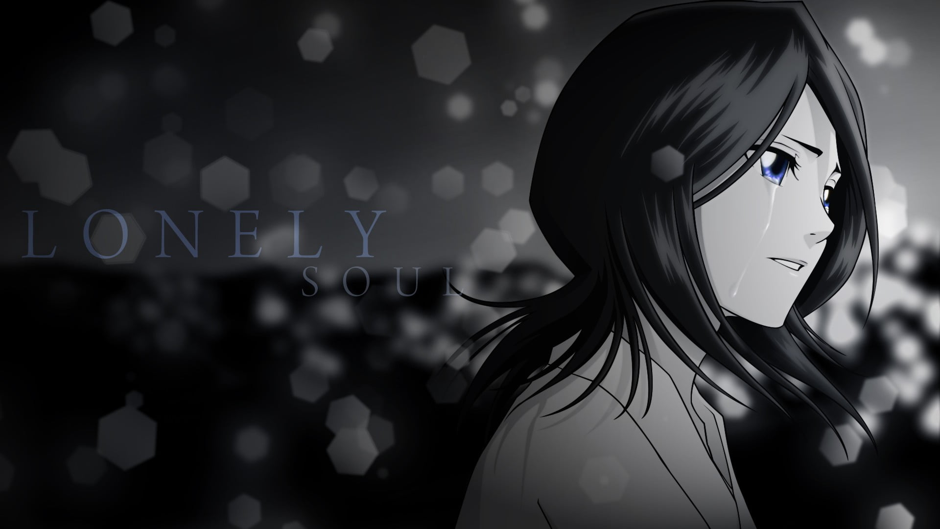 one person, adult, tears, Bleach, portrait, lifestyles, close-up, Kuchiki Rukia, text, anime girls, leisure activity, rear view, anime, communication, women, HD Wallpaper