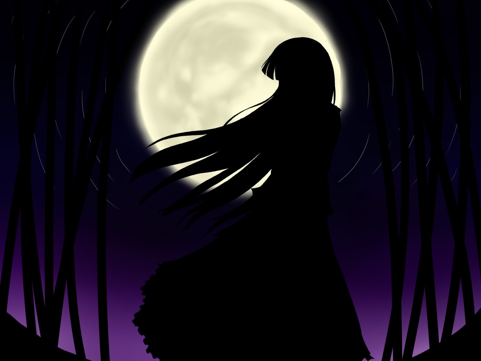 720P, Anime, Kaguya Houraisan, Touhou, HD Wallpaper
