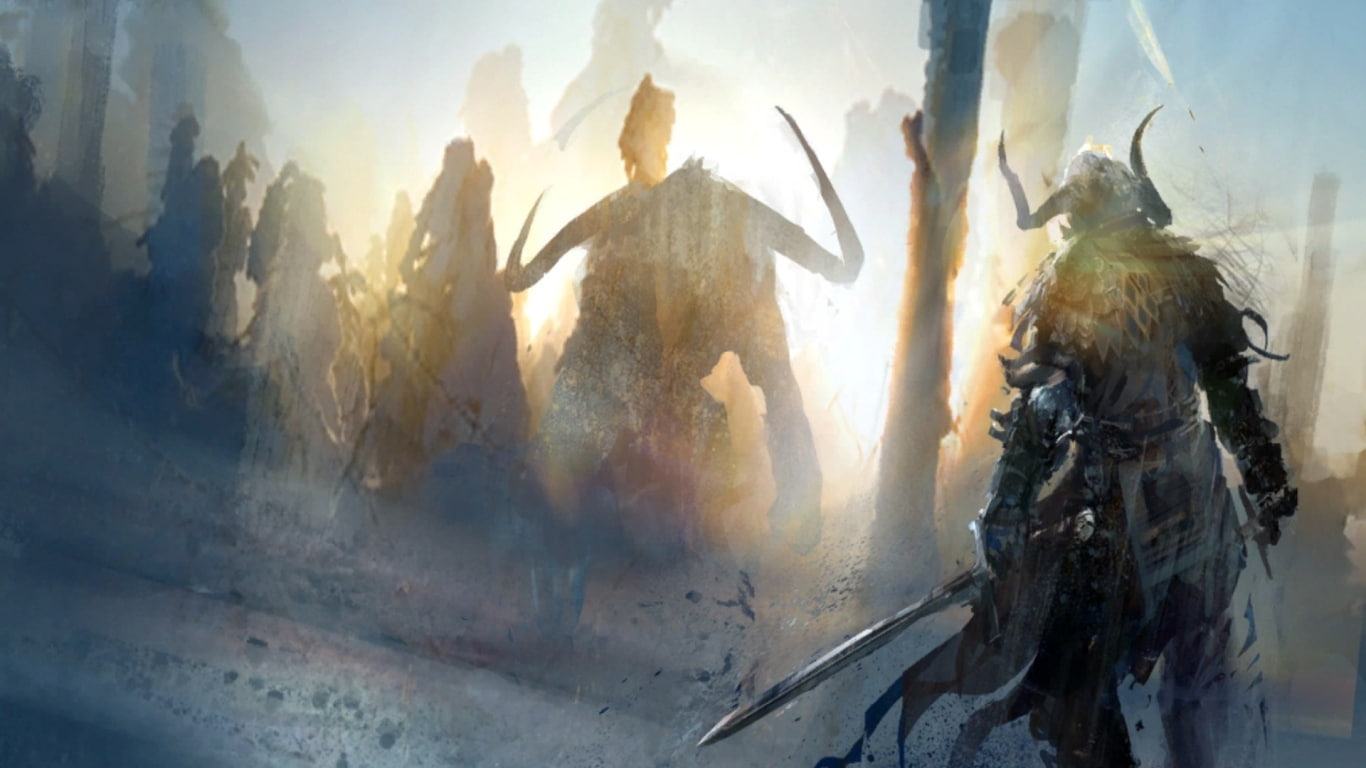 illustration, hd, wars, sword, guild, video games, drawing, 720P, swordsman, HD Wallpaper