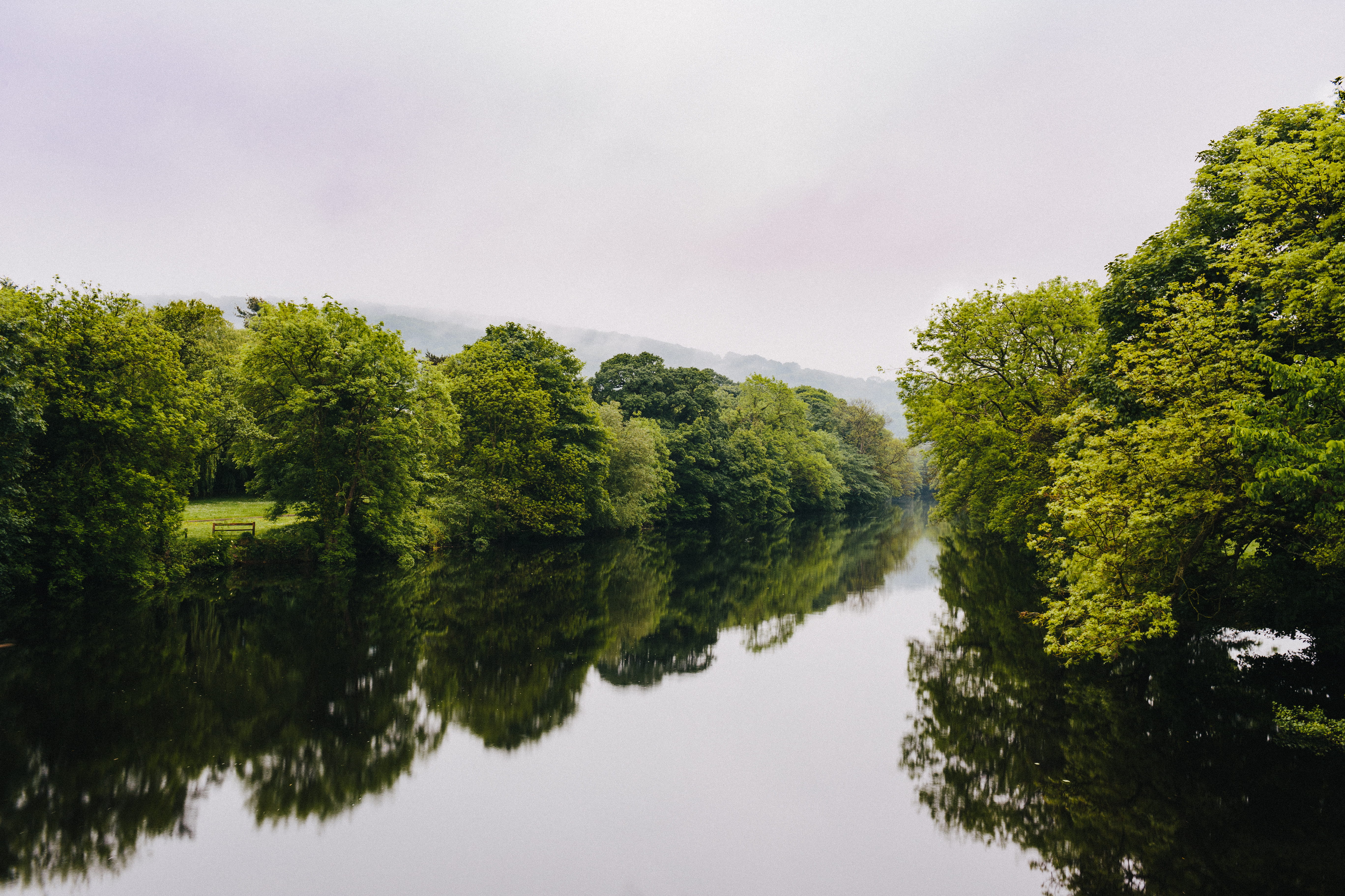 standing water, day, forest, outdoors, tranquil scene, west yorkshire, tranquility, leeds, farmland, otley, yorkshire, lake, green color, scenics - nature, HD Wallpaper