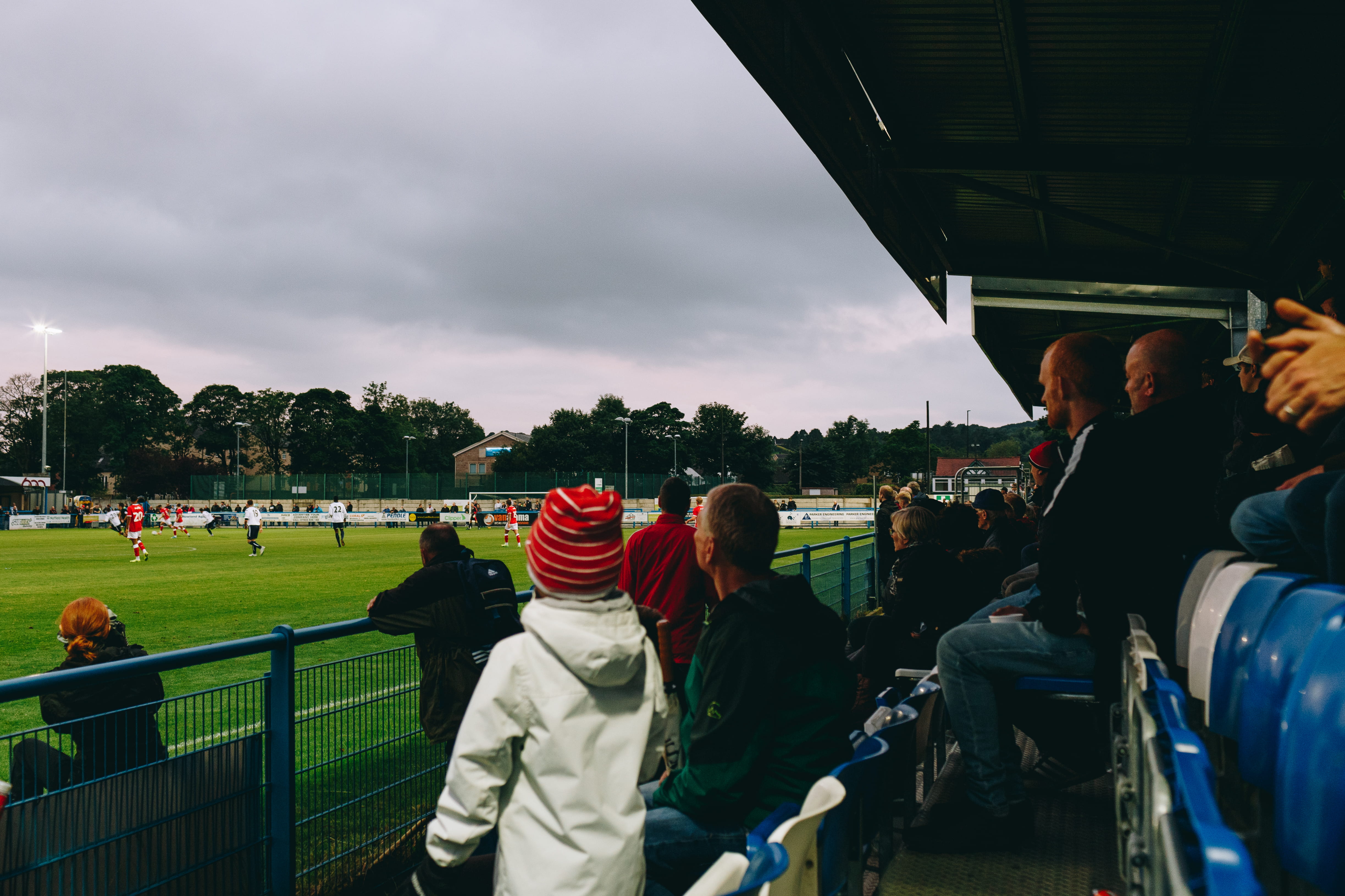 united kingdom, group of people, nature, warm clothing, sport, large group of people, football pitch, cloud - sky, guiseley, football, west yorkshire, togetherness, HD Wallpaper