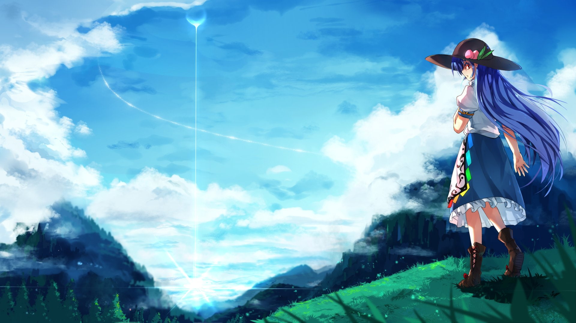 Touhou, Anime, 1080P, Tenshi Hinanawi, HD Wallpaper