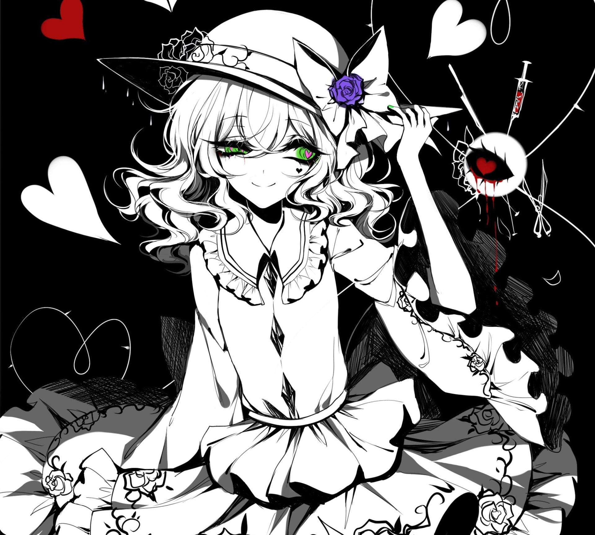 1080P, Koishi Komeiji, Anime, Touhou, HD Wallpaper