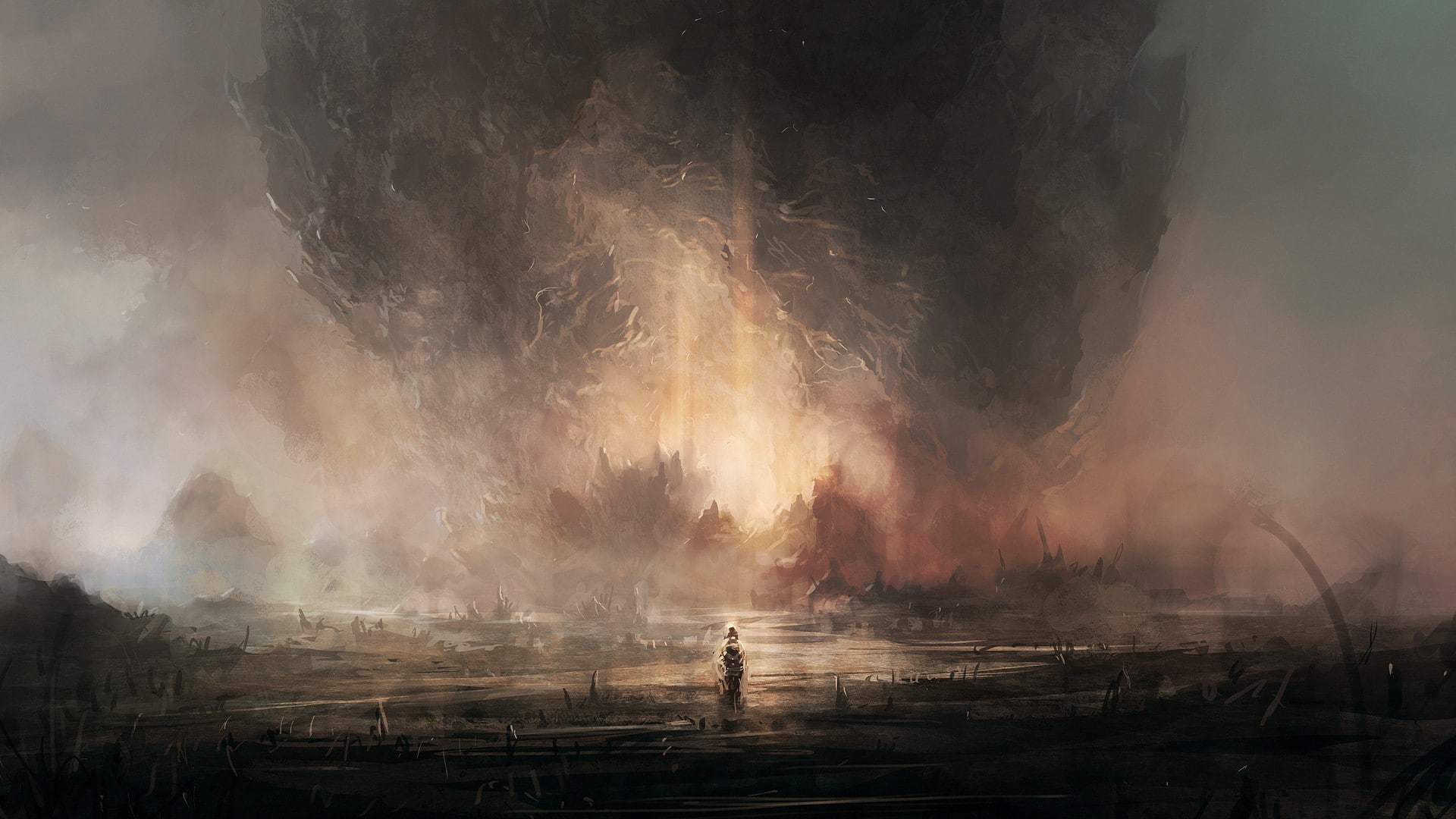 fantasy, 1080P, hd, apocalypse, drawing, HD Wallpaper