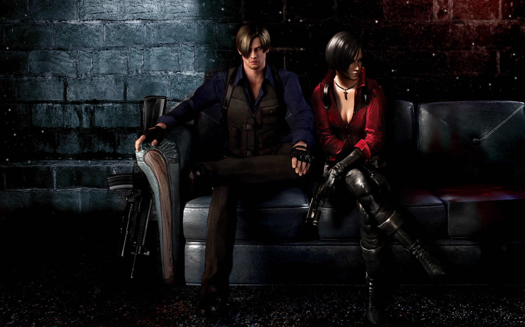 girls, 1080P, evil, ada, sofa, kennedy, wong, resident, men, games, leon, HD Wallpaper